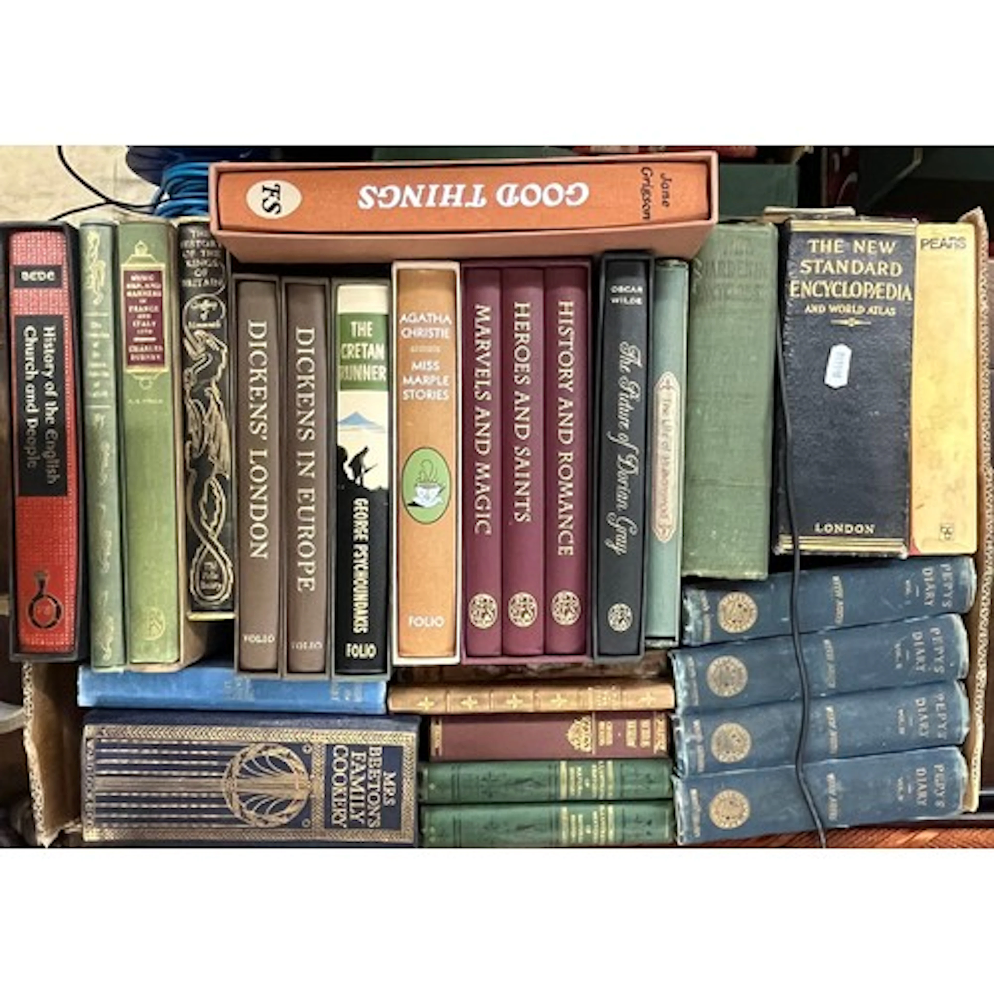 Collection of folio society books to include Agatha Christie...