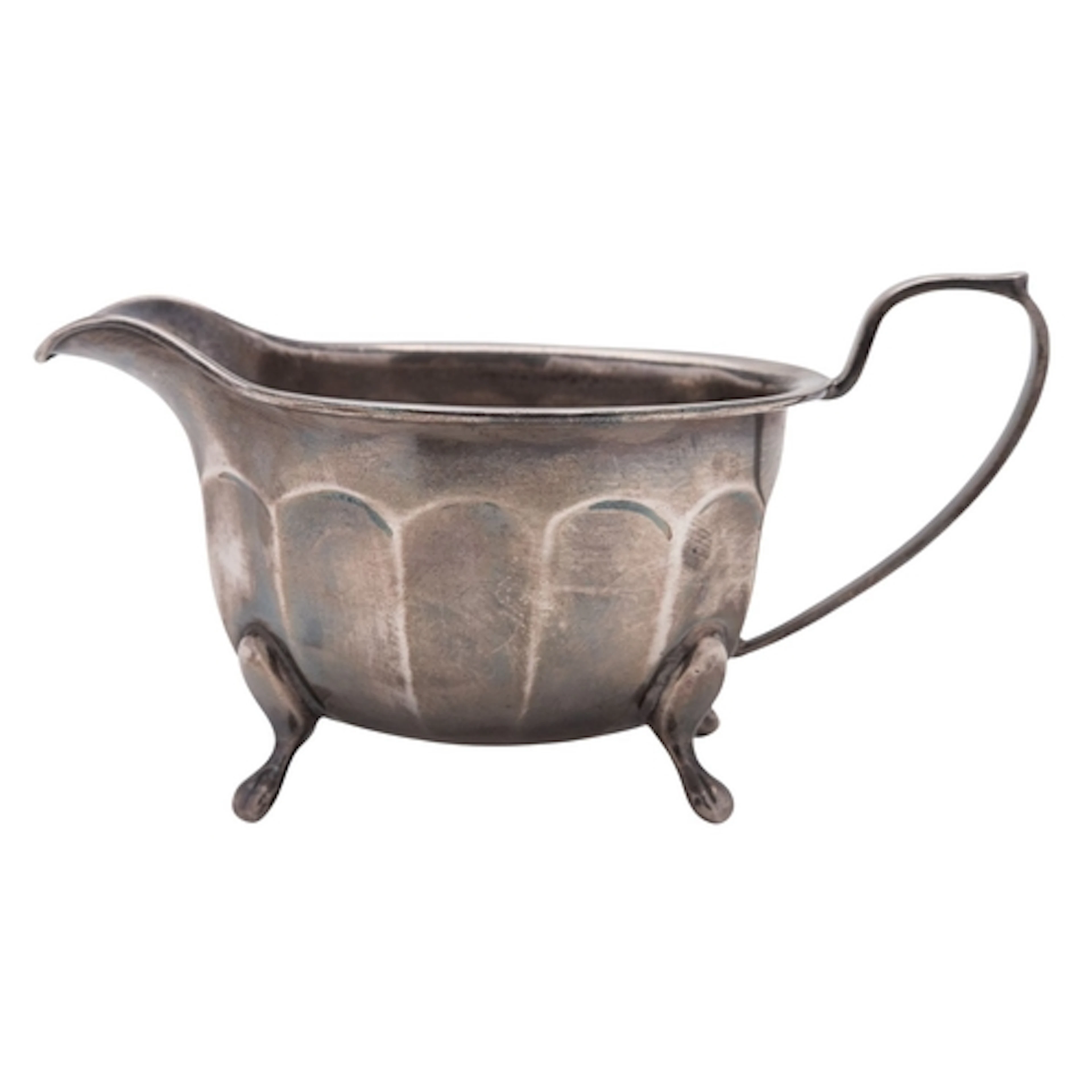 A 20th century silver sauce boat, shaped oval form, with a p...