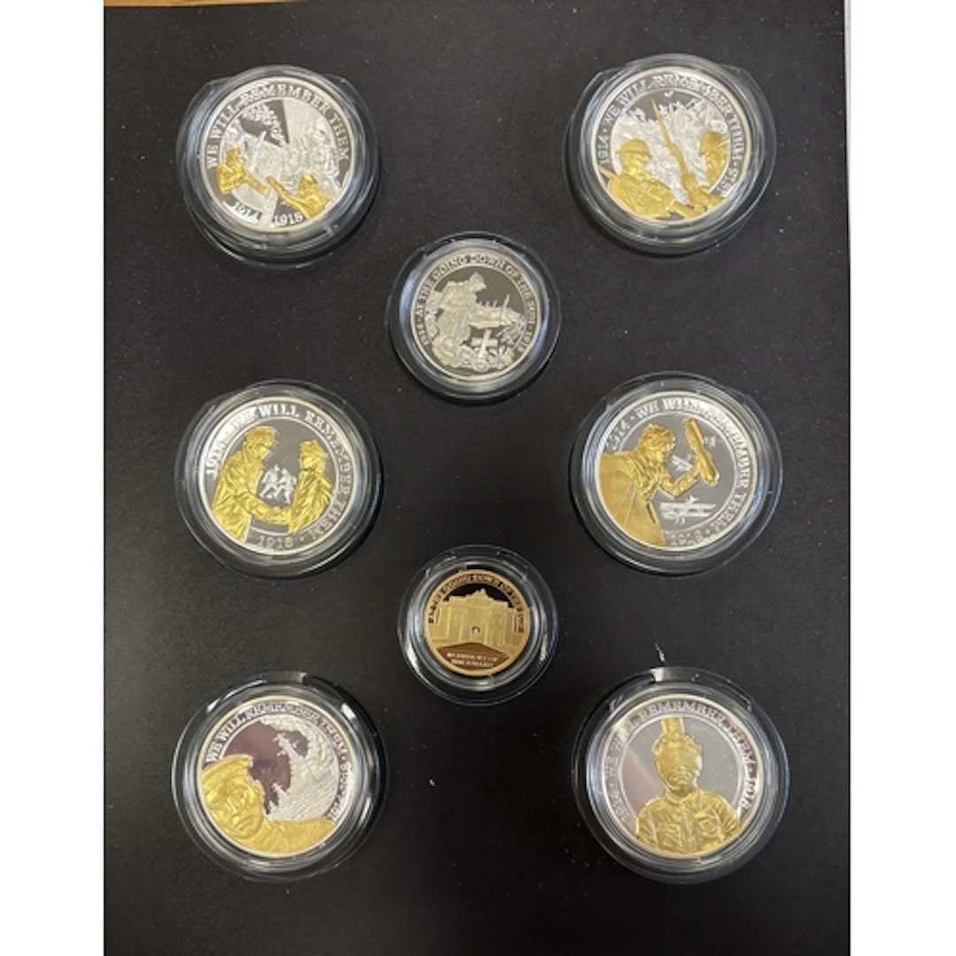 Gibraltar. 2018 'We will remember them' proof FDC set of 8, ...