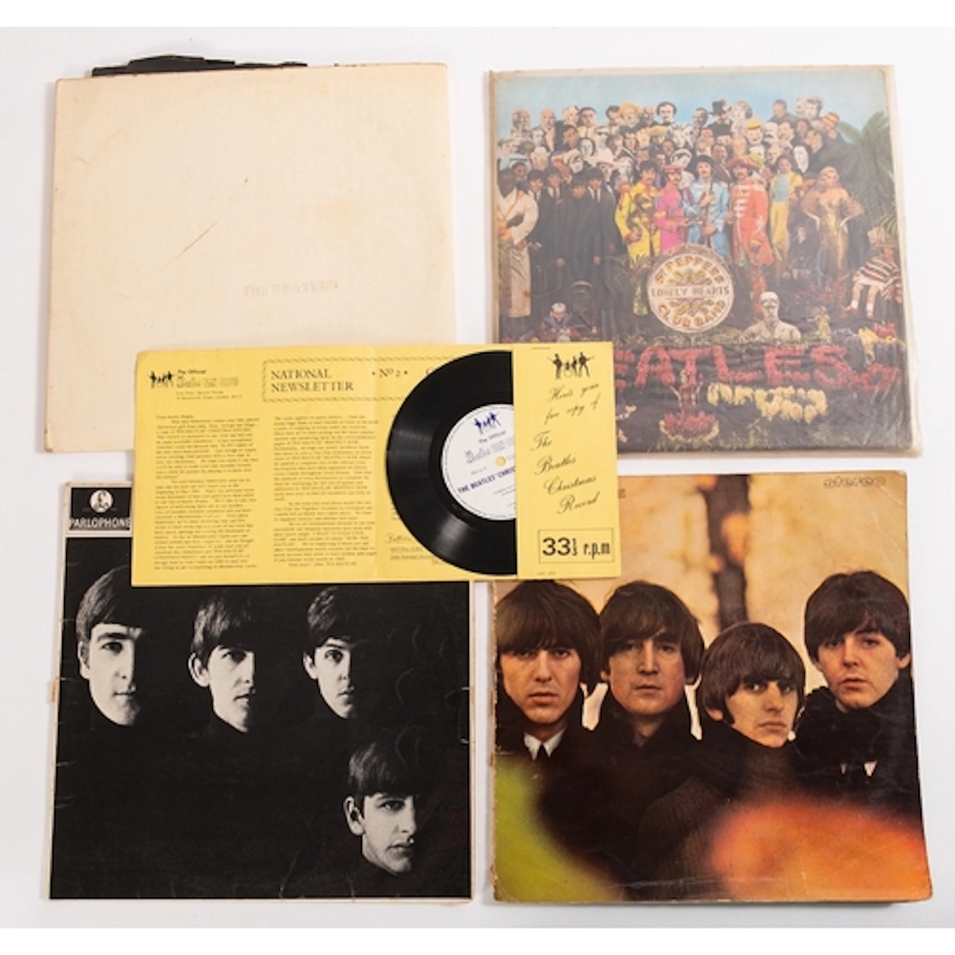 Beatles Interest, a collection of signed photographs, record...