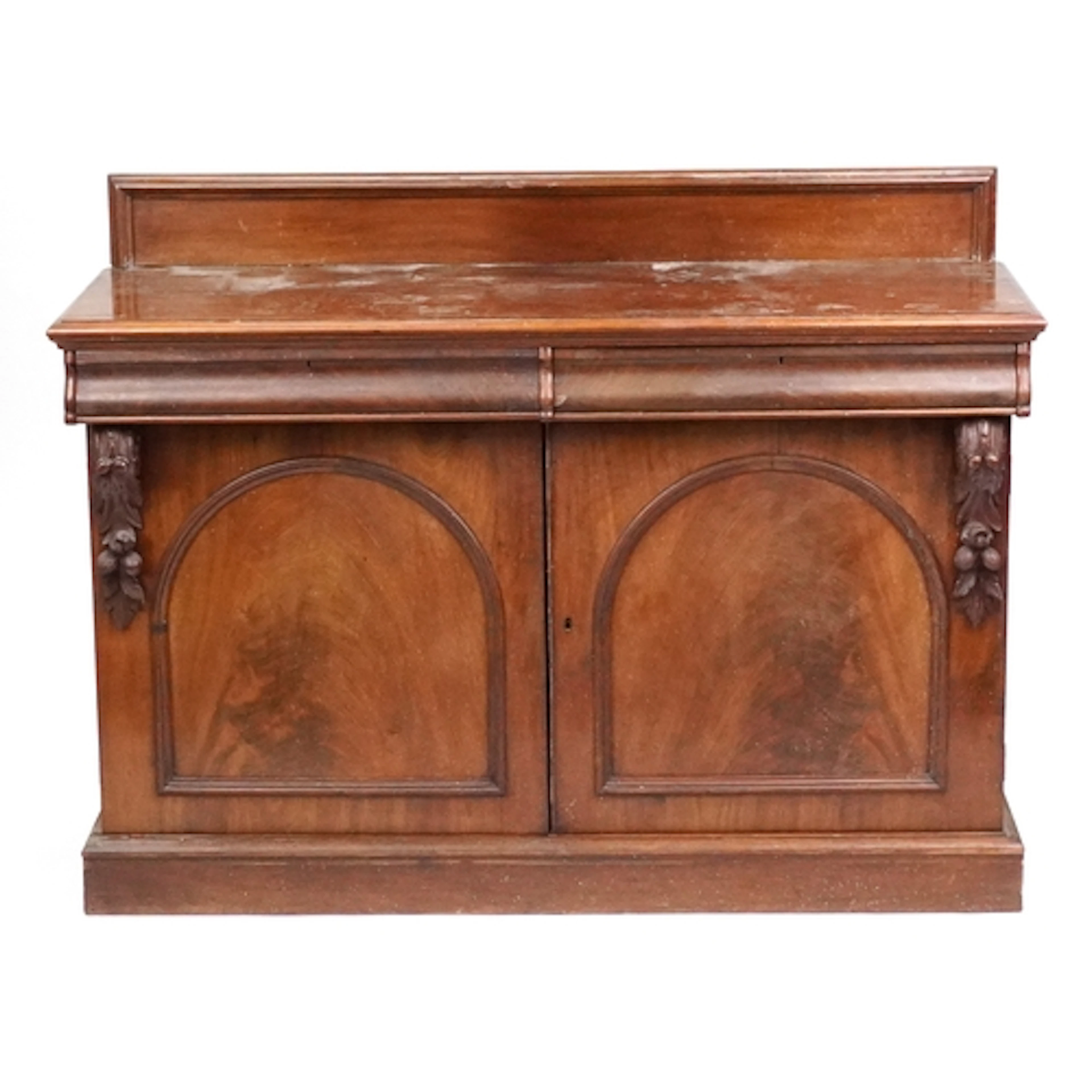 Victorian mahogany chiffonier with two frieze drawers and a ...