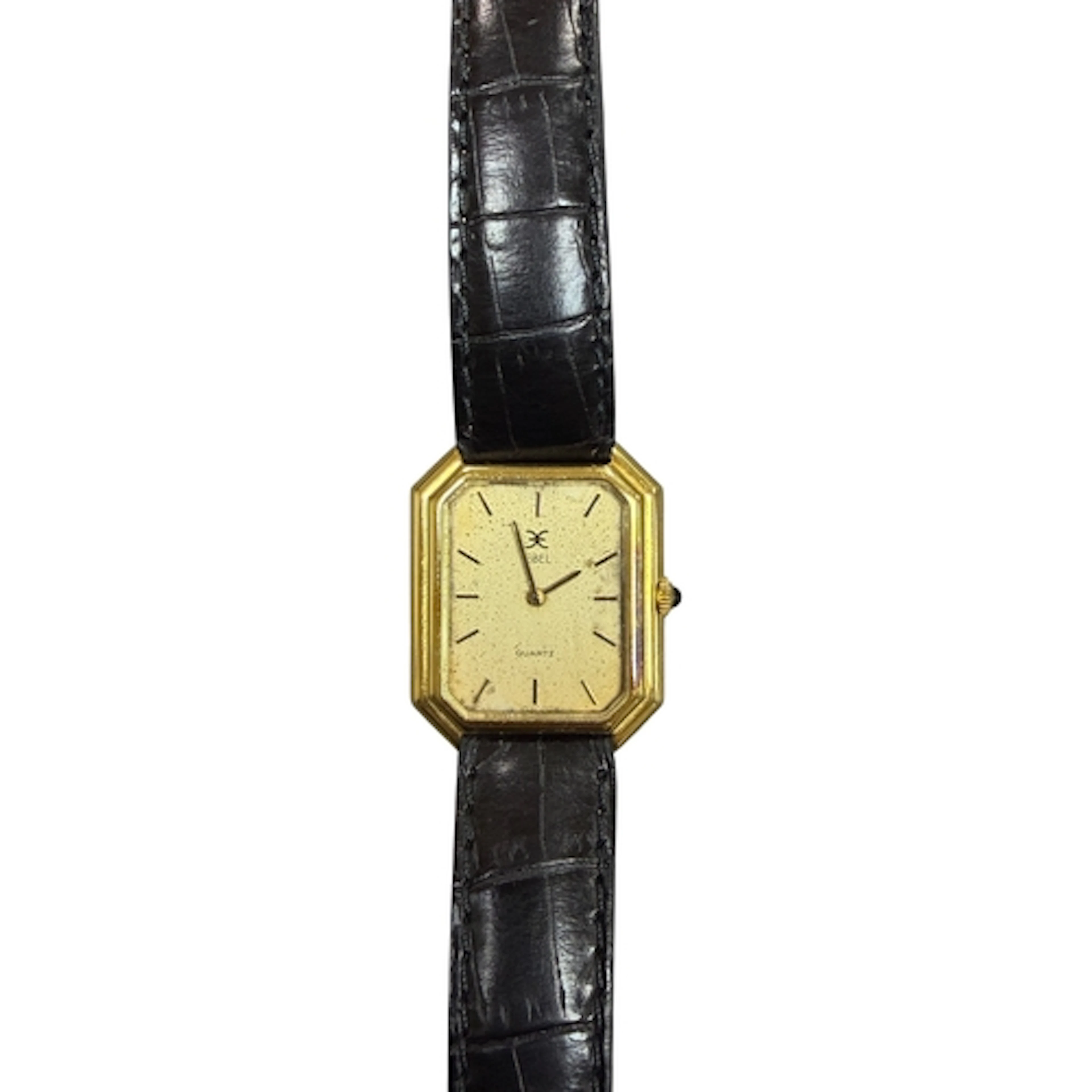 An 18ct gold Ebel quartz dress wrist watch, the octagonal di...