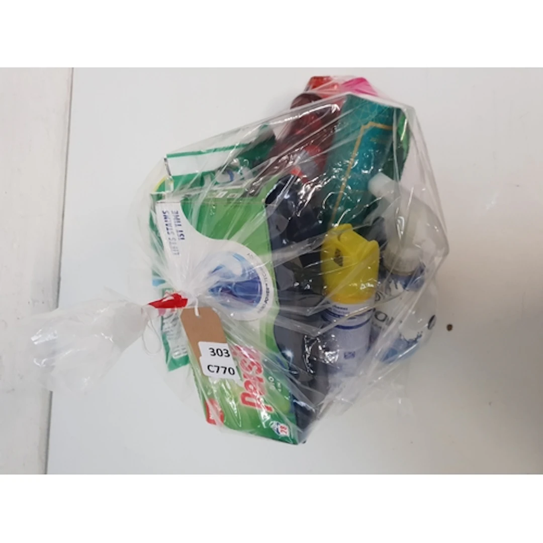 ONE BAG OF USED CLEANING PRODUCTS including Persil and Ariel