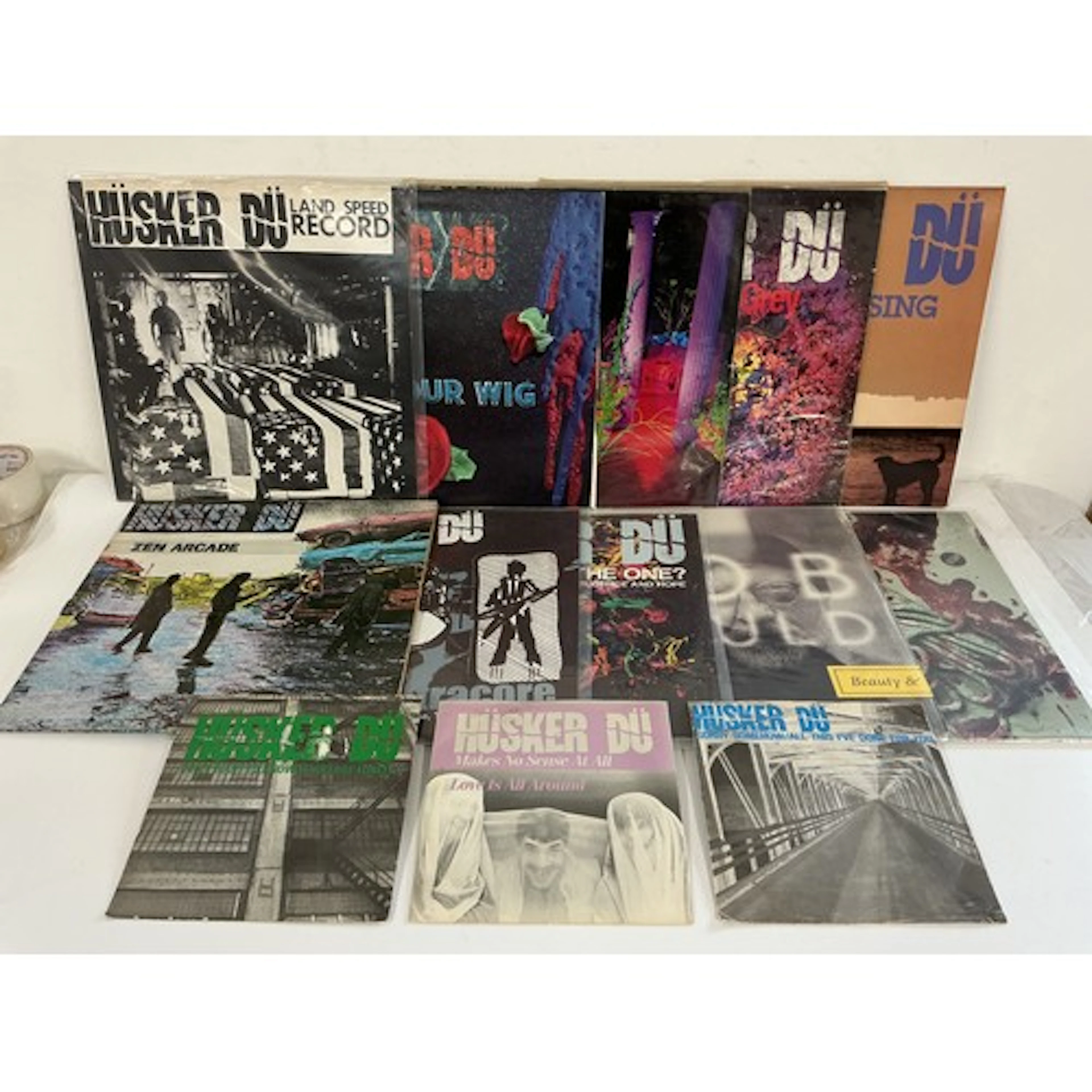 A collection of Husker Du and related LPs, 12” and 7” single...