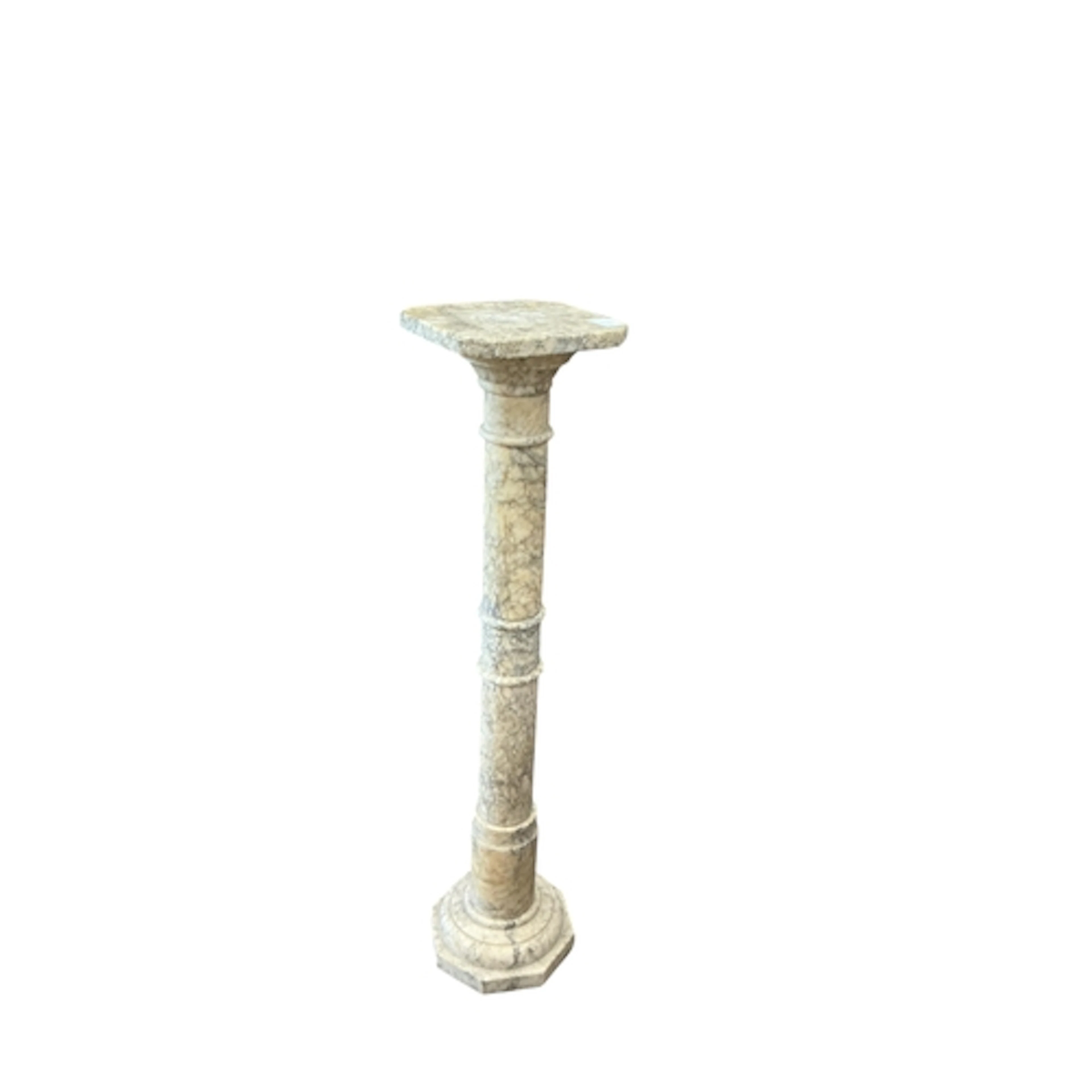 A marble pedestal, width 23cm, depth 23cm, height 98cm...