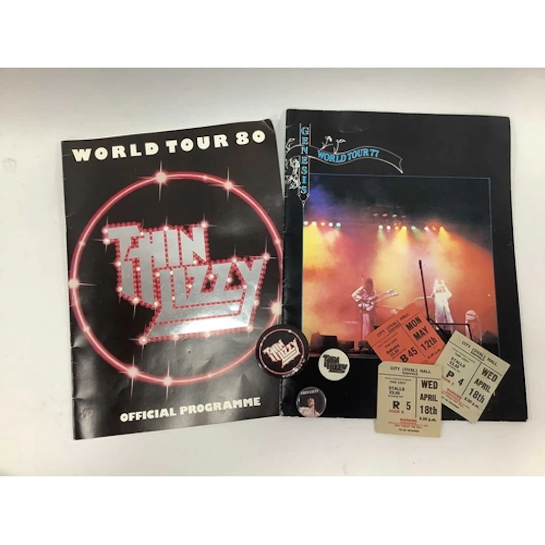 Thin Lizzy - Three Sheffield City Hall Tickets, three tin ba...