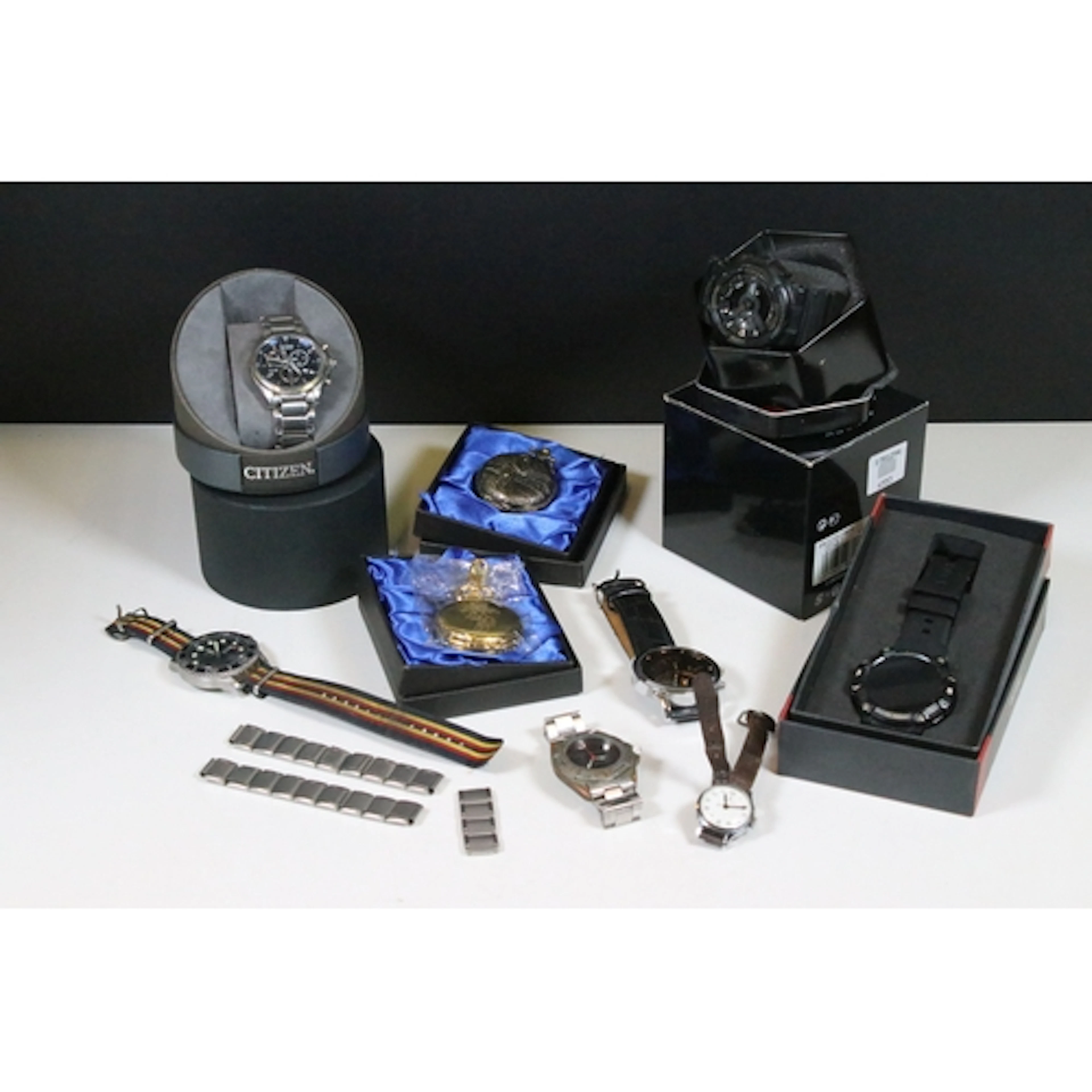 A small collection of watches to include Citizen Eco Drive a...
