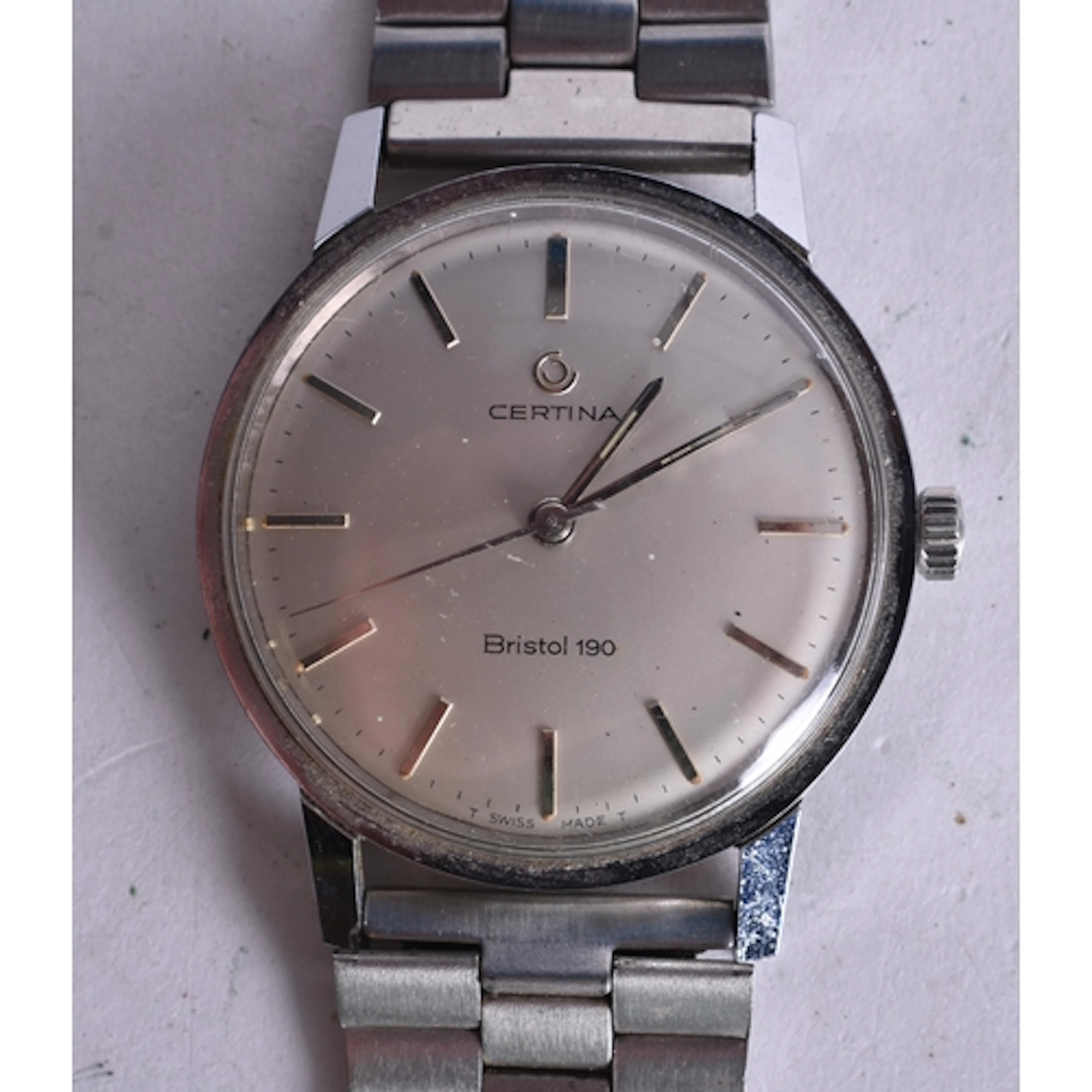Certina Bristol 190 Watch Hand Wind Working. 3.5 cm wide.