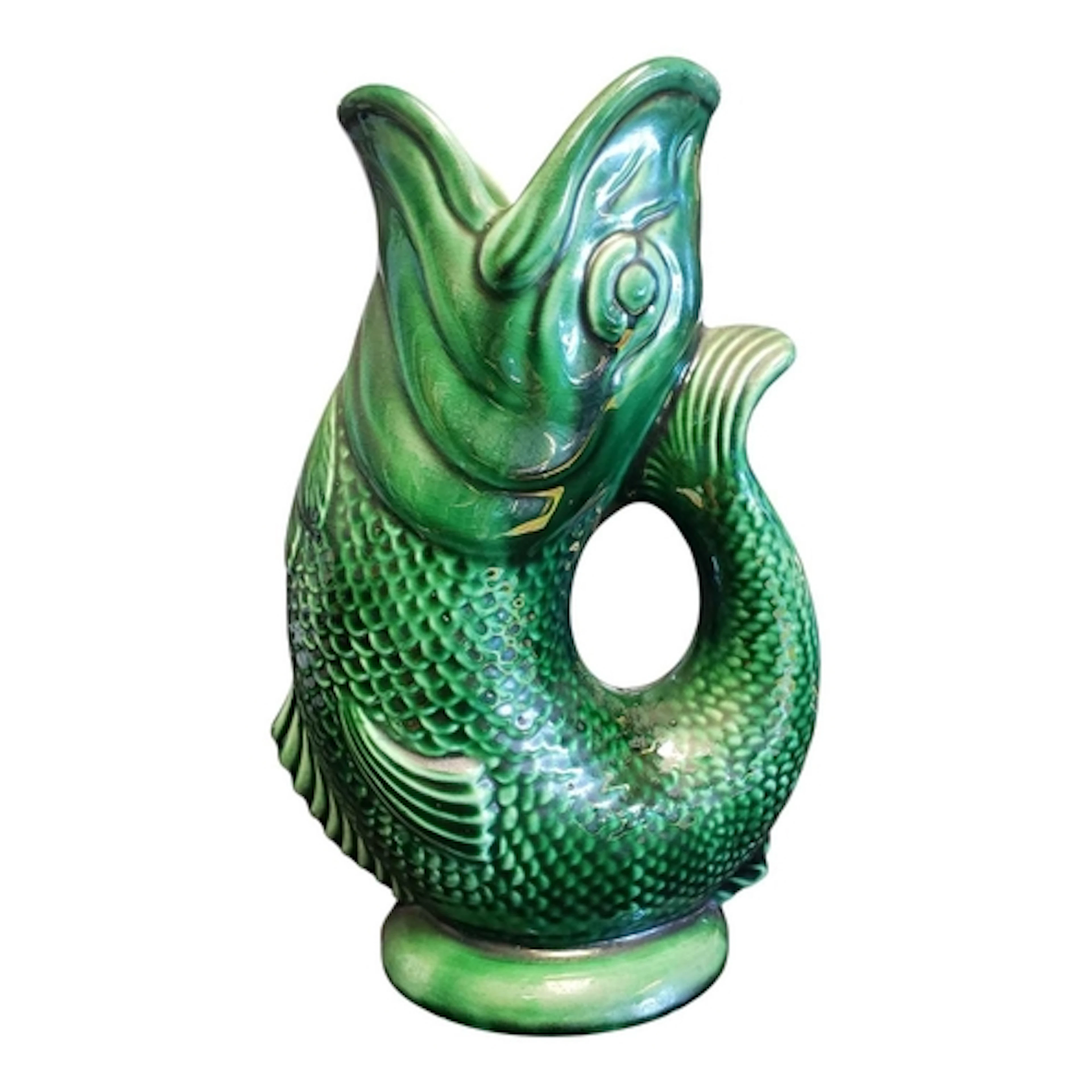 20th century Dartmouth Pottery, Devon green ceramic glug / g...