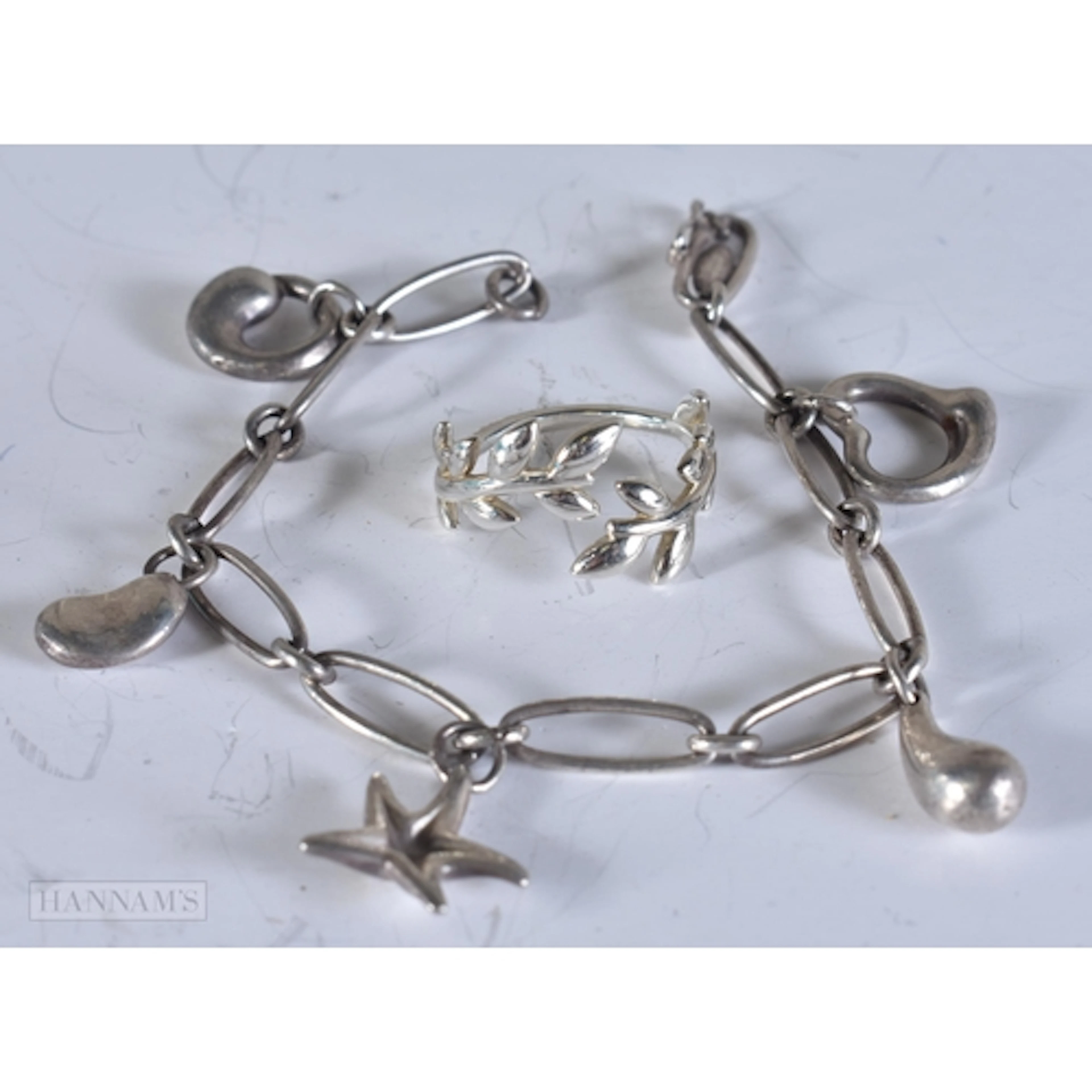 Sterling Silver Tiffany & Co Charm Bracelet by Elsa Peretti ...