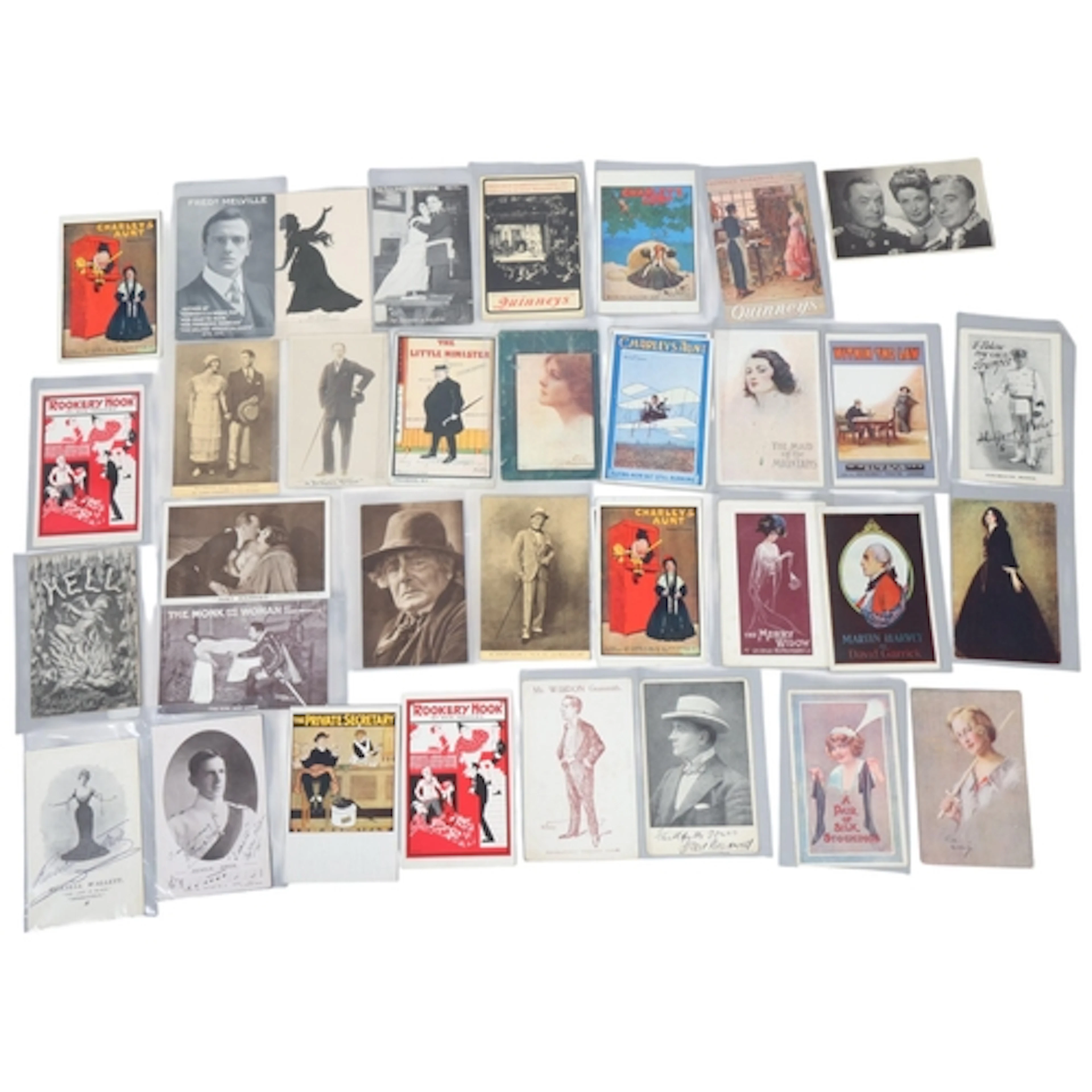 A collection of postcards (c 35), Theatre advertisements, ea...