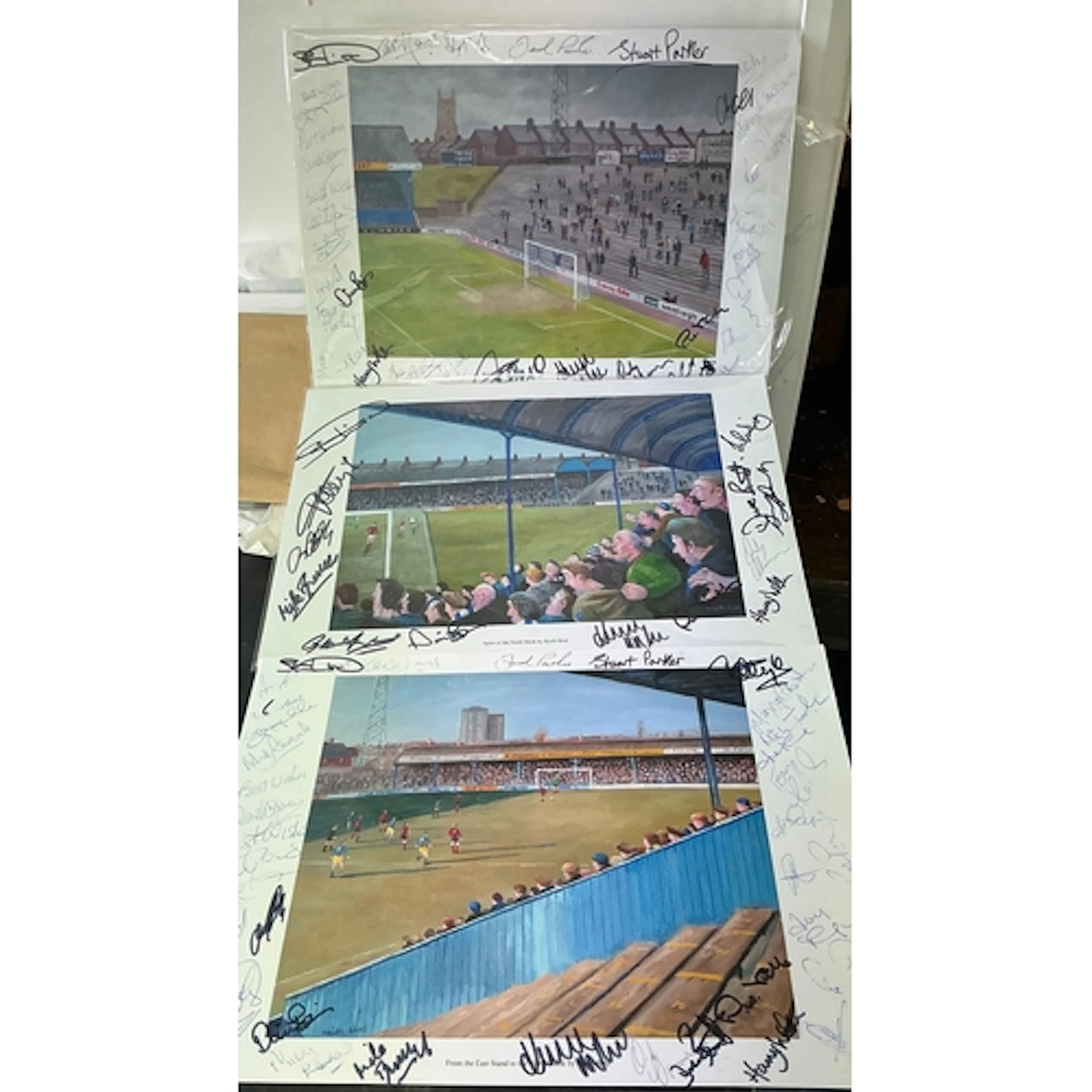Southend United Multi Signed Roots Hall Artwork: 3 lovely pr...
