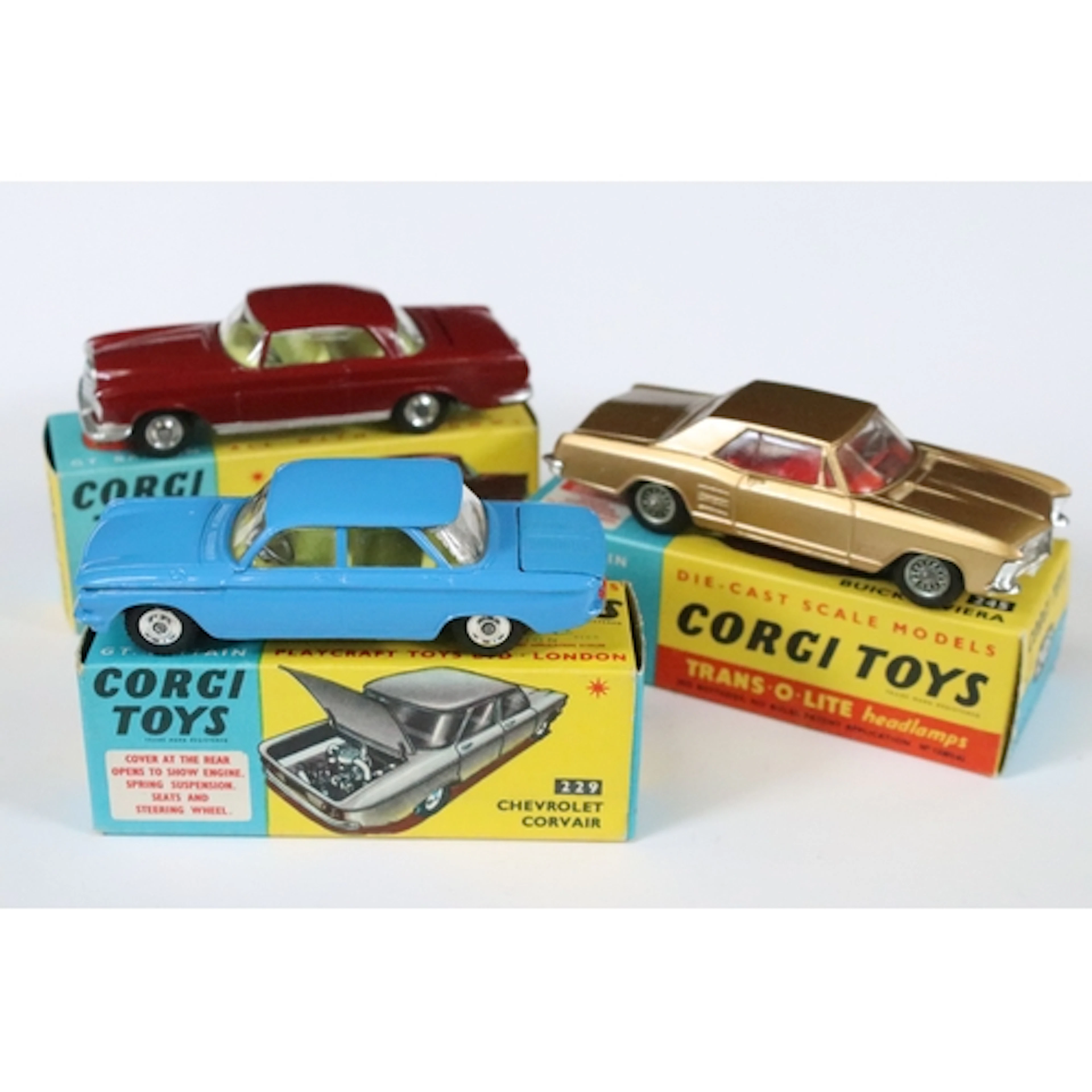 Three boxed Corgi diecast models to include 230 Mercedes Ben...
