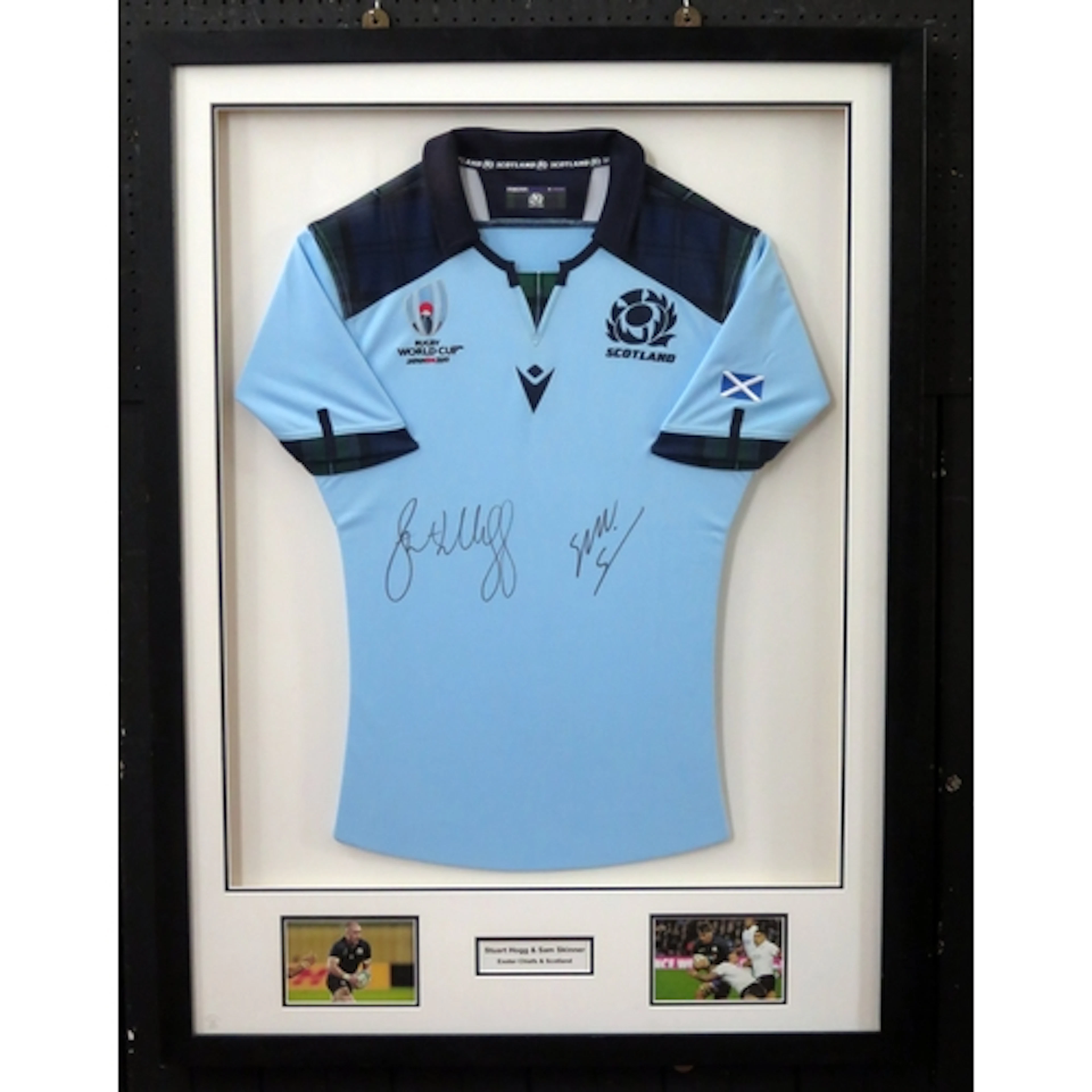 A Scottish 2019 Rugby World Cup shirt signed by Stuart Hogg ...