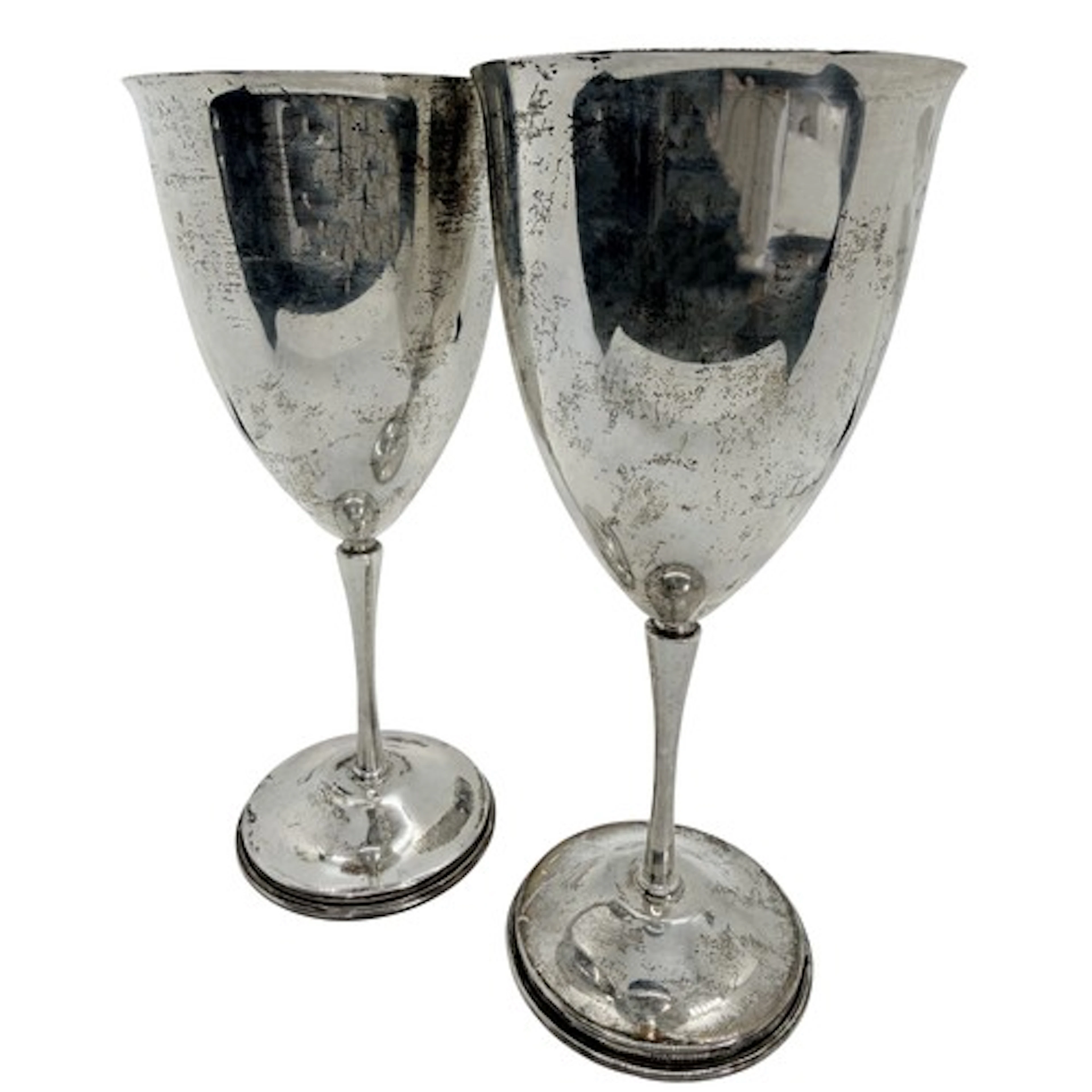 A pair of mid 20th century Mexican sterling silver wine gobl...