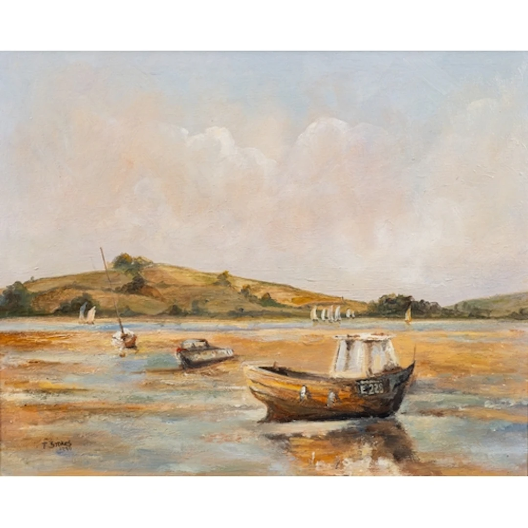 Tina Stokes (British, Contemporary) - A view of the Exe est...