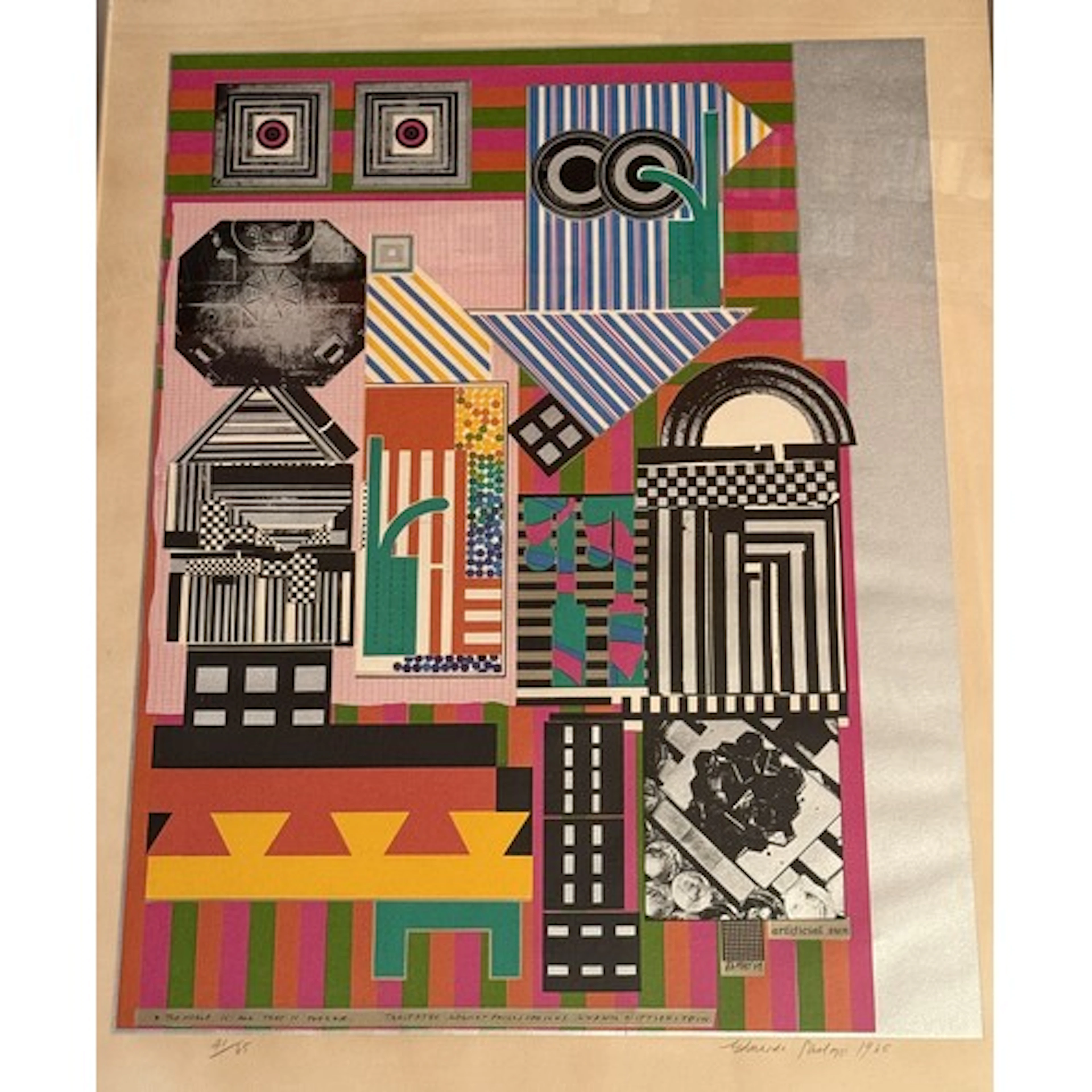 British pop artist Sir Eduardo Paolozzi CBE, 1964 Signed lim...