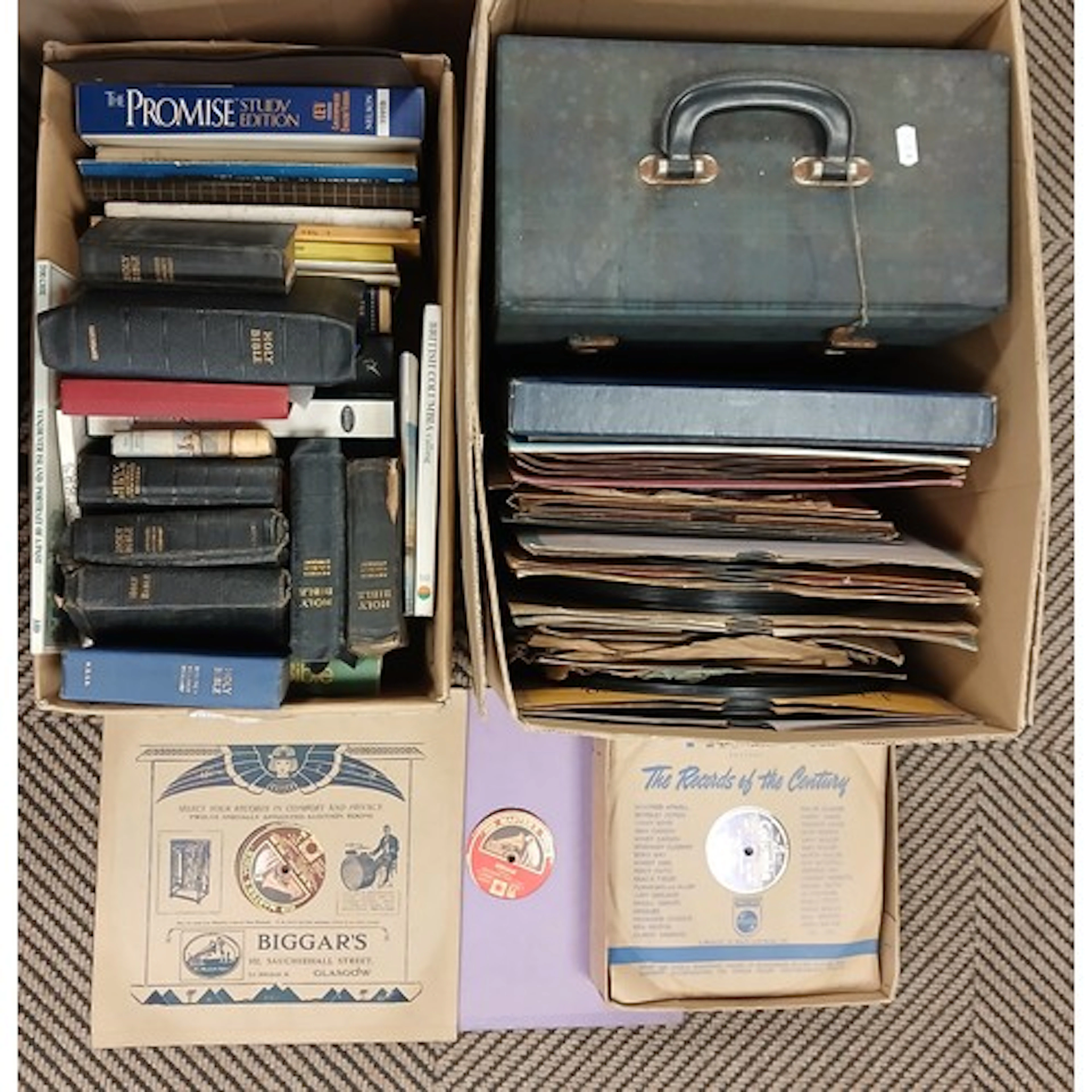 Collection of various bibles and various LP' mainly classica...