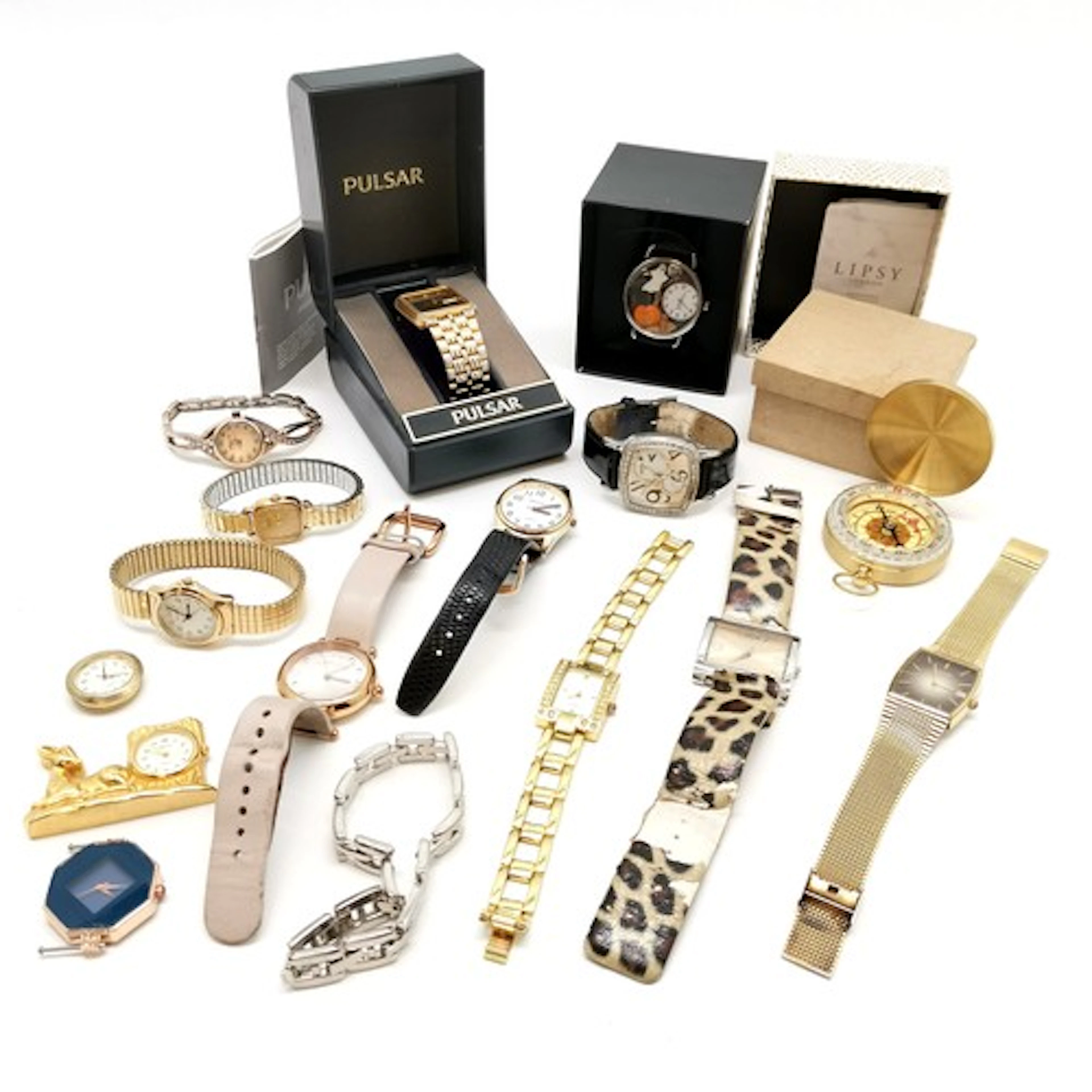 Qty of quartz wristwatches inc boxed Lipsy Halloween themed ...