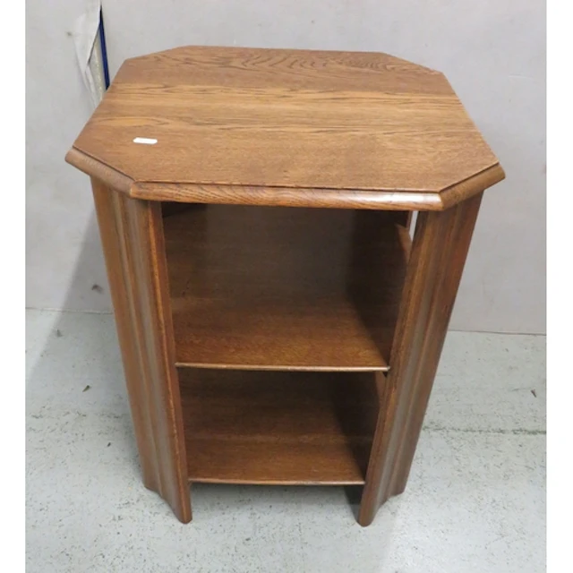 Vintage Oak Octagonal Book/Coffee Table, 3 tiers, arts & cra...
