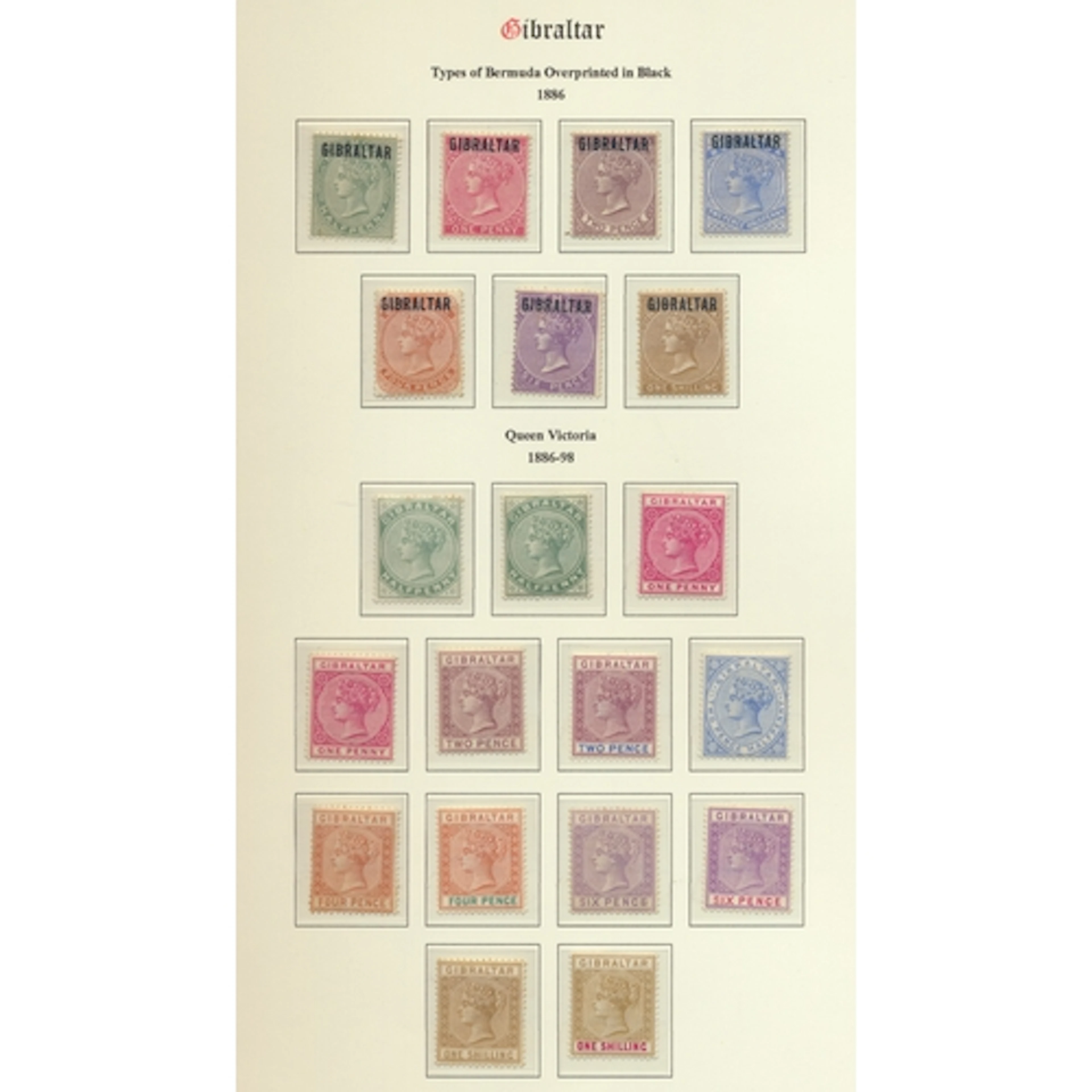 Gibraltar. Mint coln on loose Lighthouse pages ranging o.g. ...