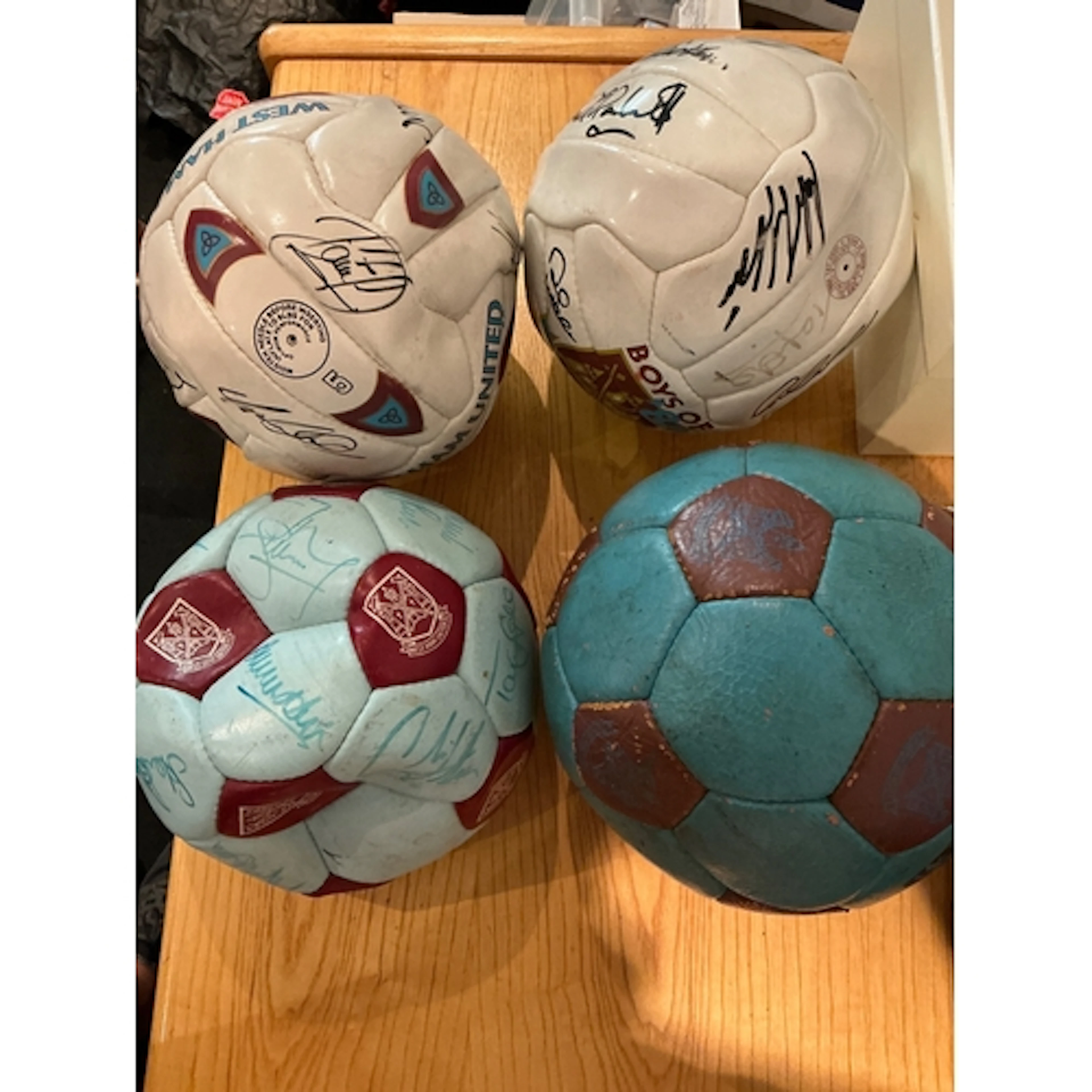 West Ham multi signed footballs: Includes Boys of 86, anothe...