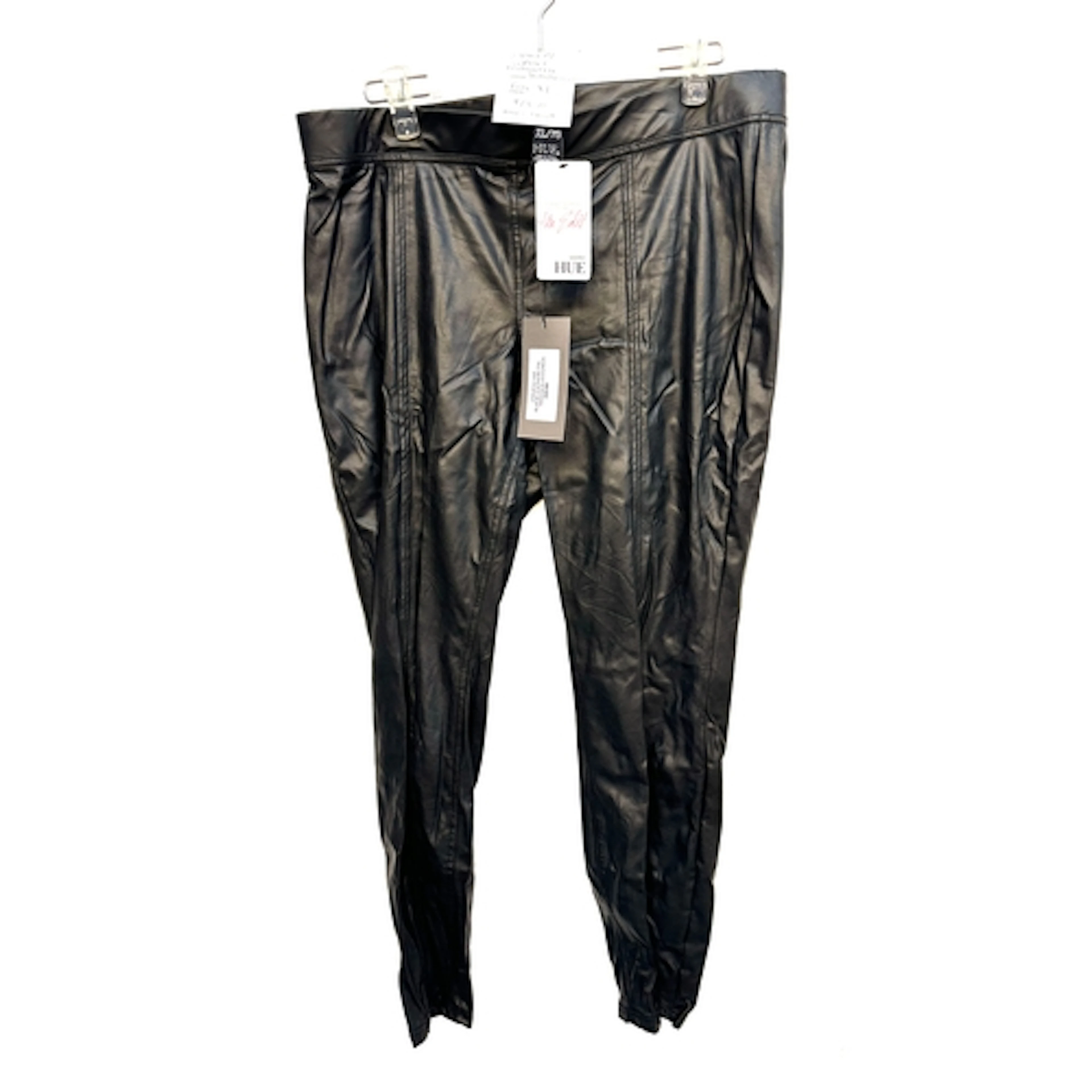 Andrew Majtenyi, NWT, HUE black leatherette trouser legging...