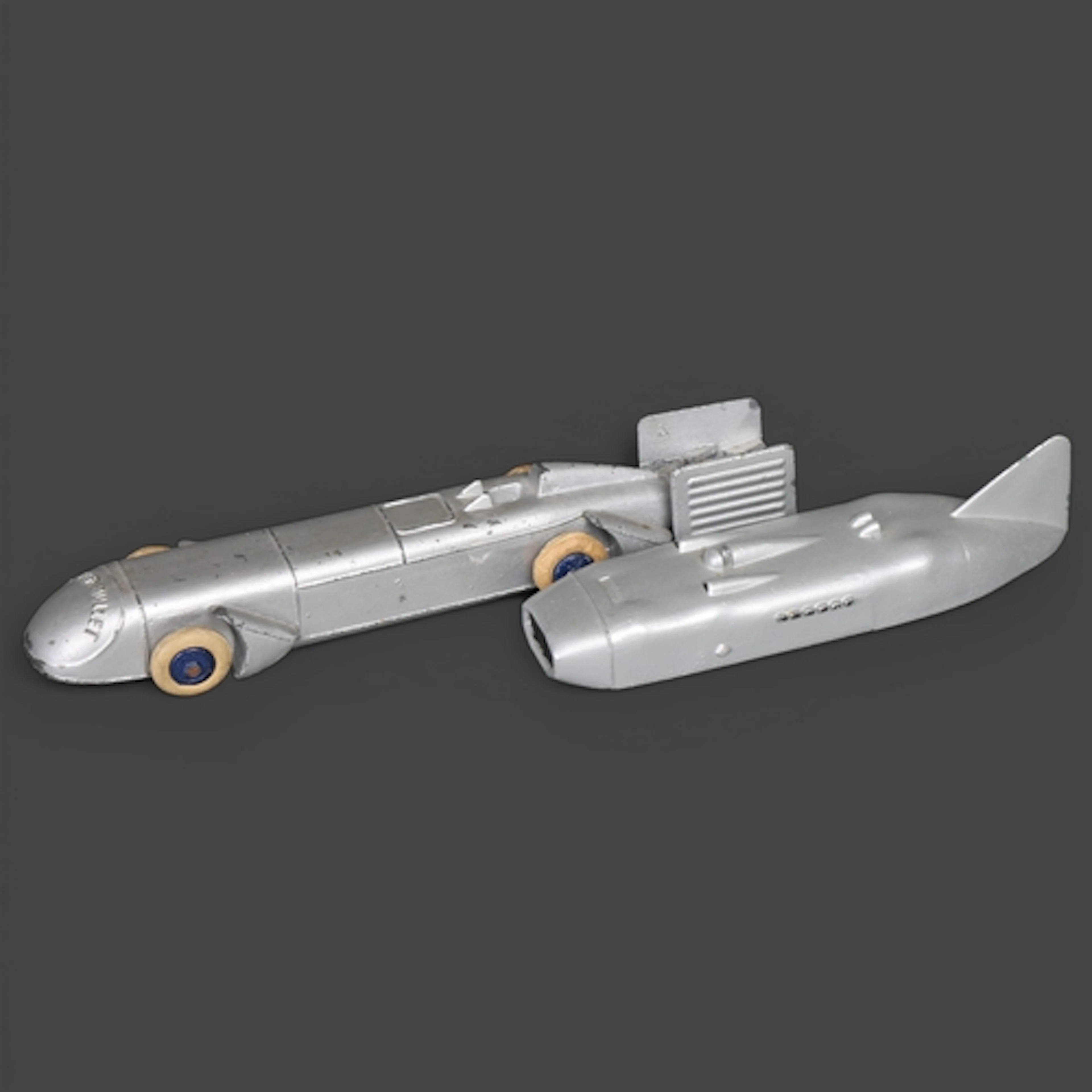 Diecast Silver Bullet land speed record car, length 17.5cm, ...