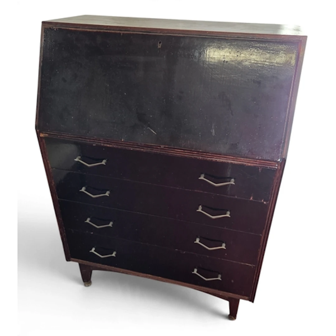 A mid Century Mahogany Bureau. 76 x 41 x H 104 cm approx.