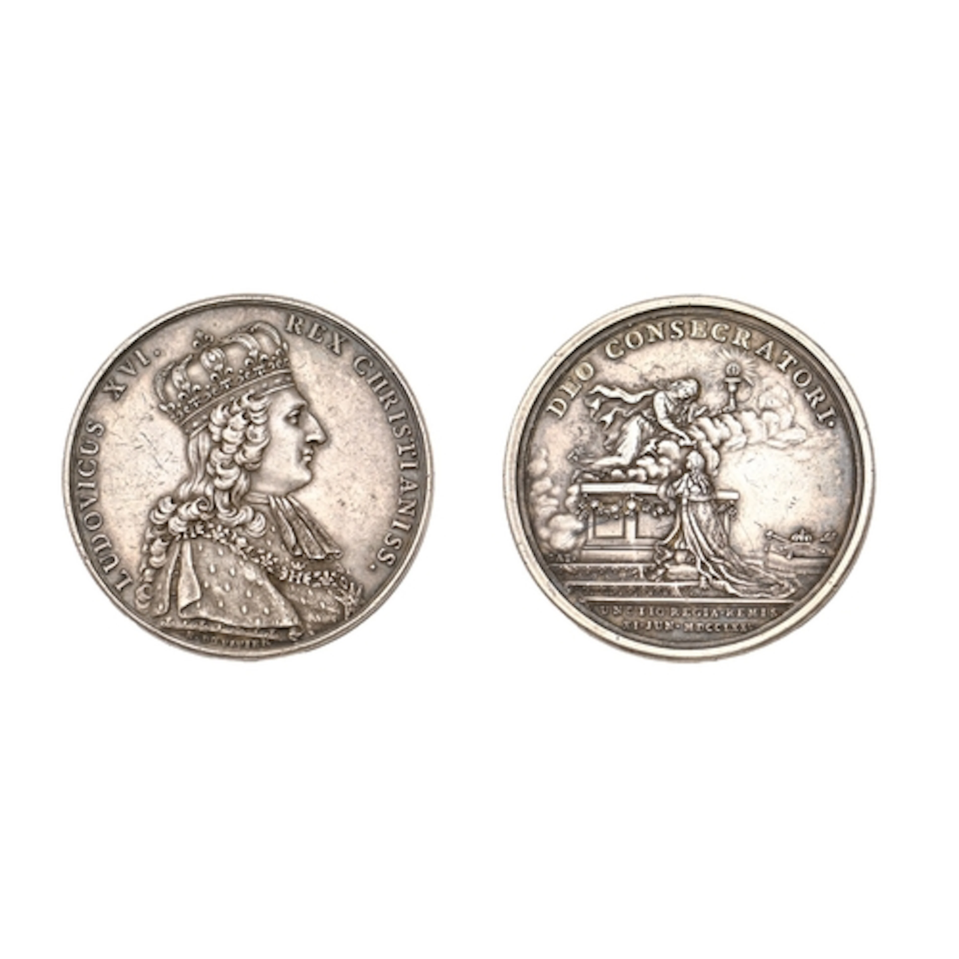 France, commemorative medal. Coronation of Louis XVI at Reim...