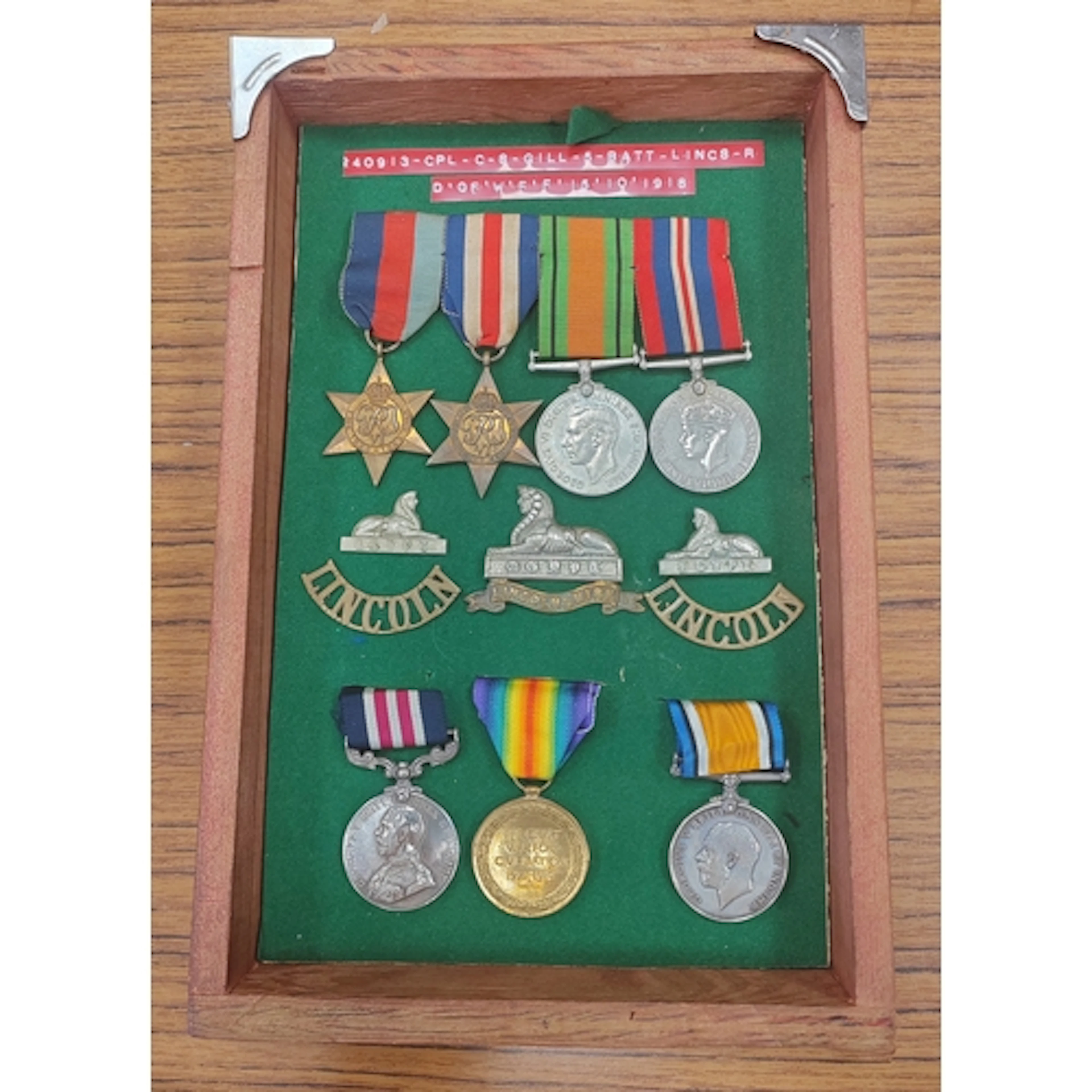 Father and son medal group includes: 1. WWI KGV Military Med...