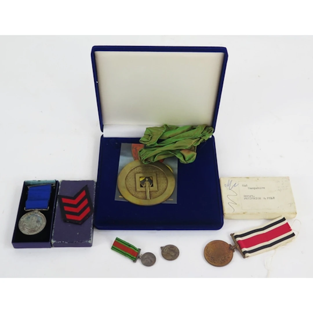 A Special Constabulary Faithful Service medal to Sergt. Fred...