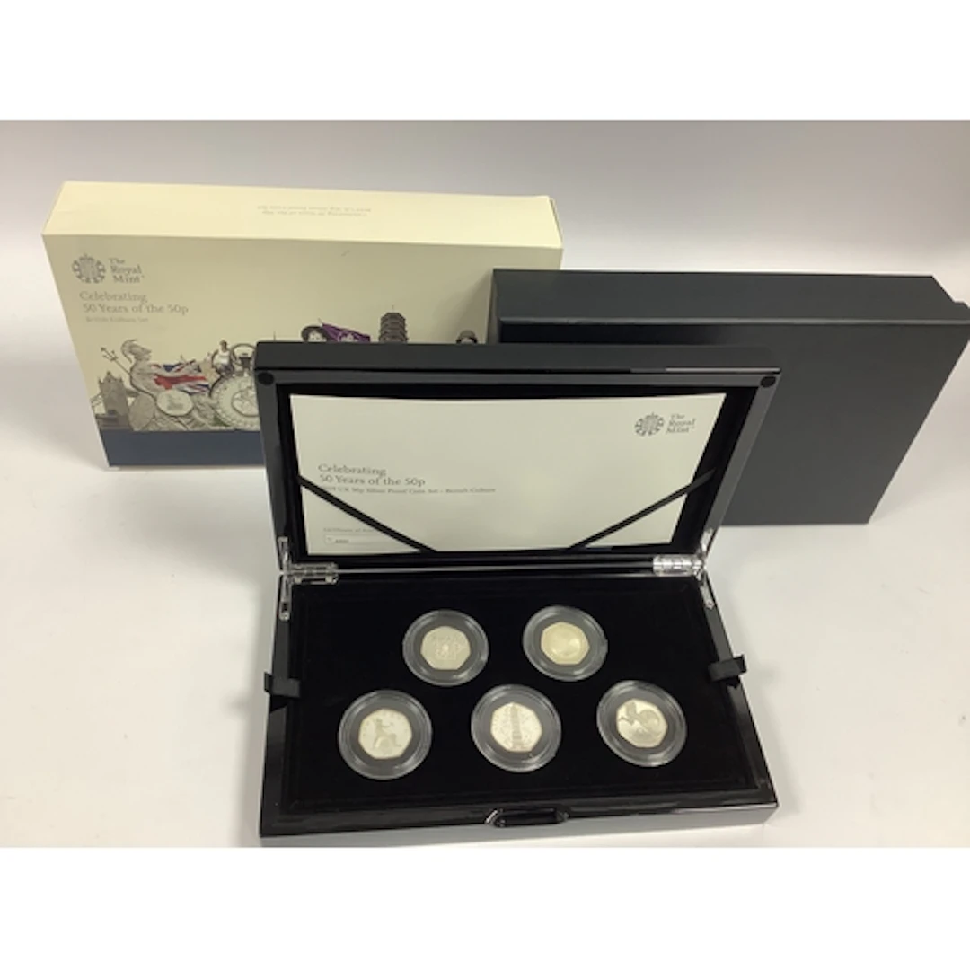 2019 UK Royal Mint Celebrating 50 Years Of The 50p Silver Pr...