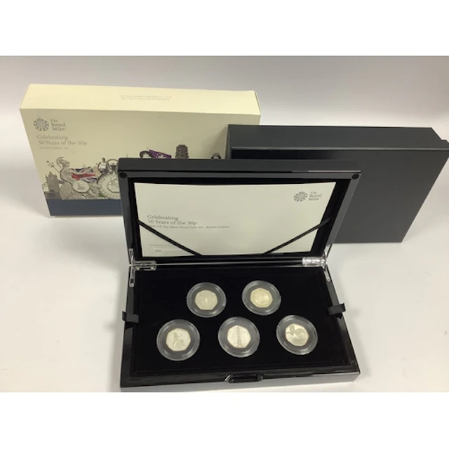 2019 UK Royal Mint Celebrating 50 Years Of The 50p Silver Pr...