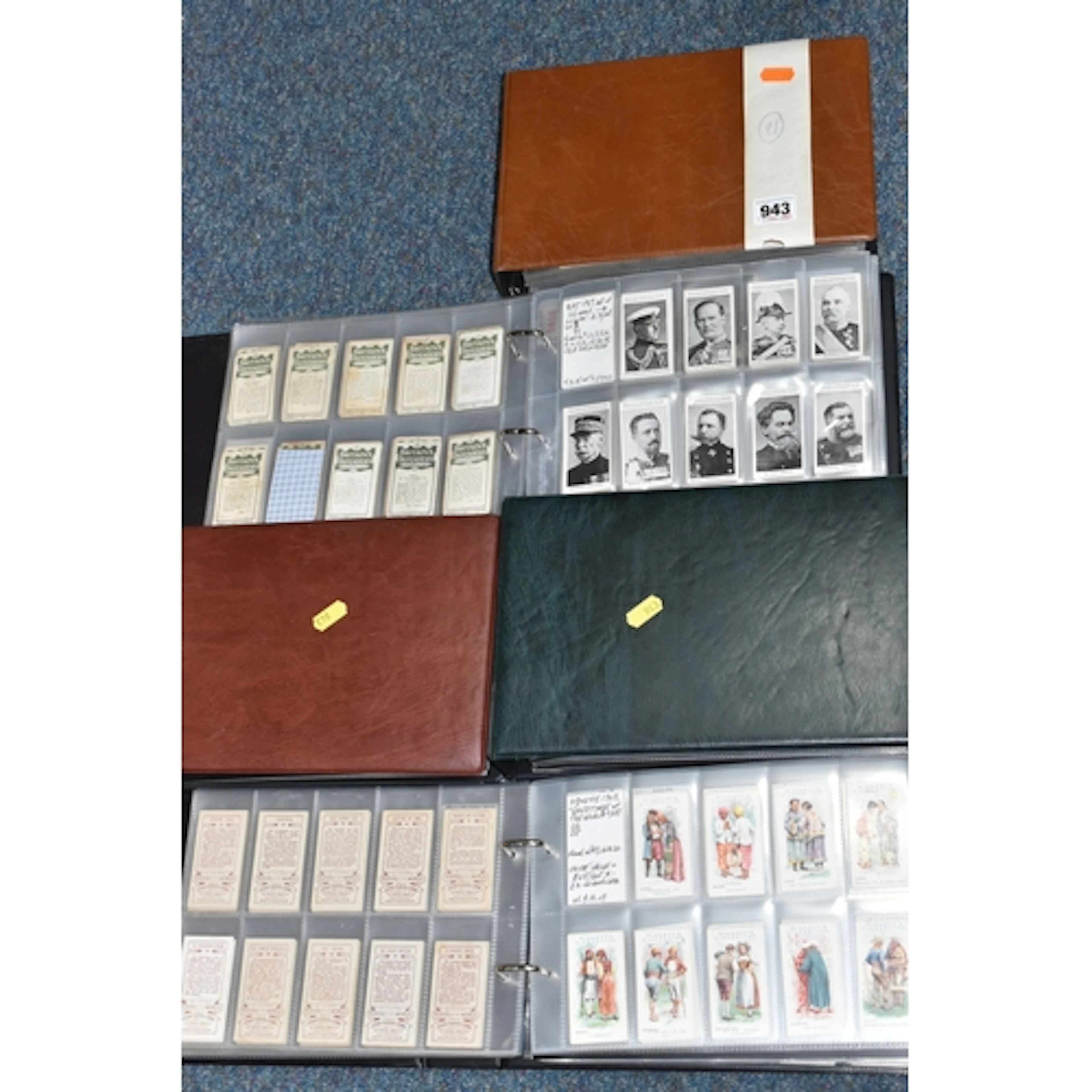 CIGARETTE & TRADE CARDS, five ring-binder albums containing ...