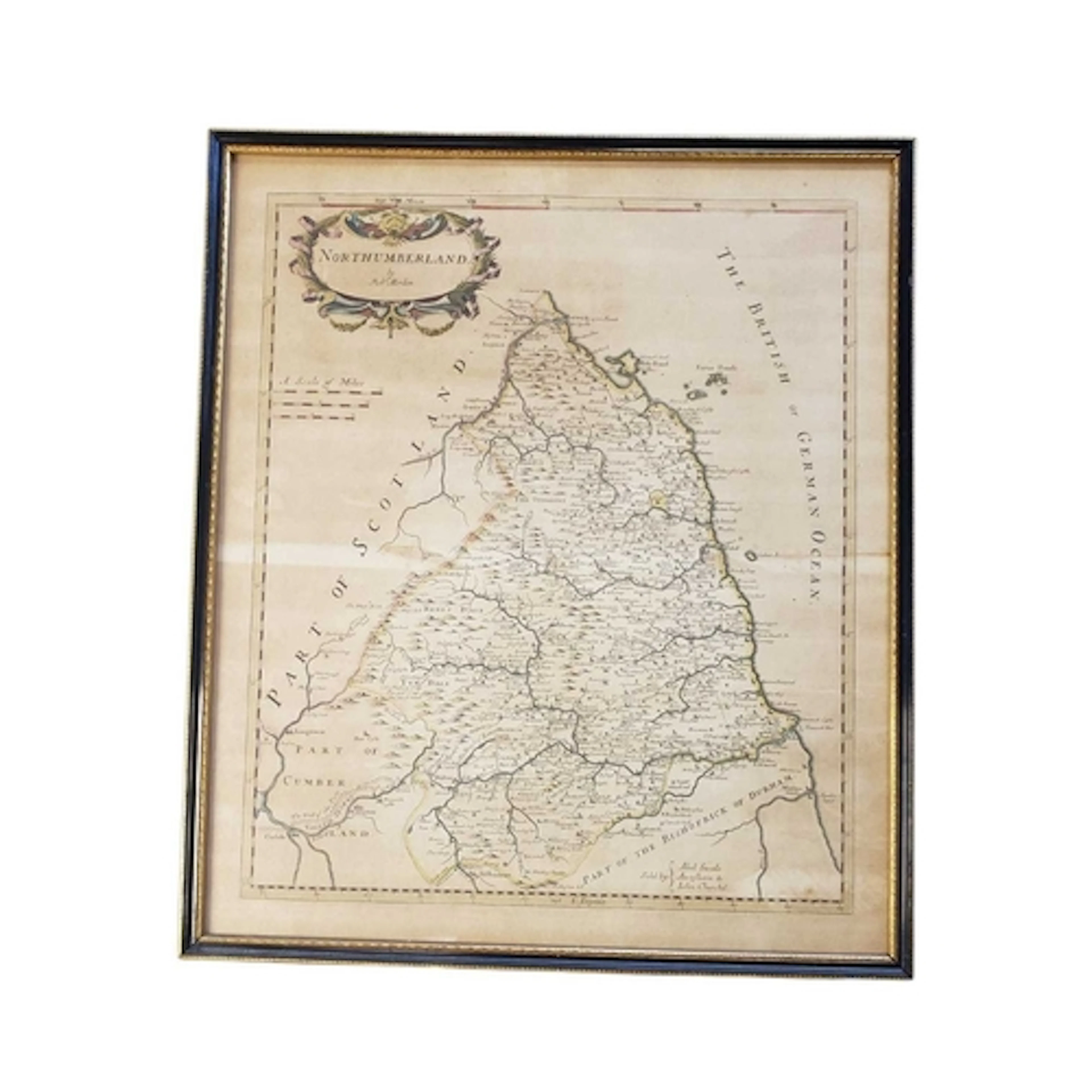 After Robert Morden (c.1650-1703) - 18th century map coloure...