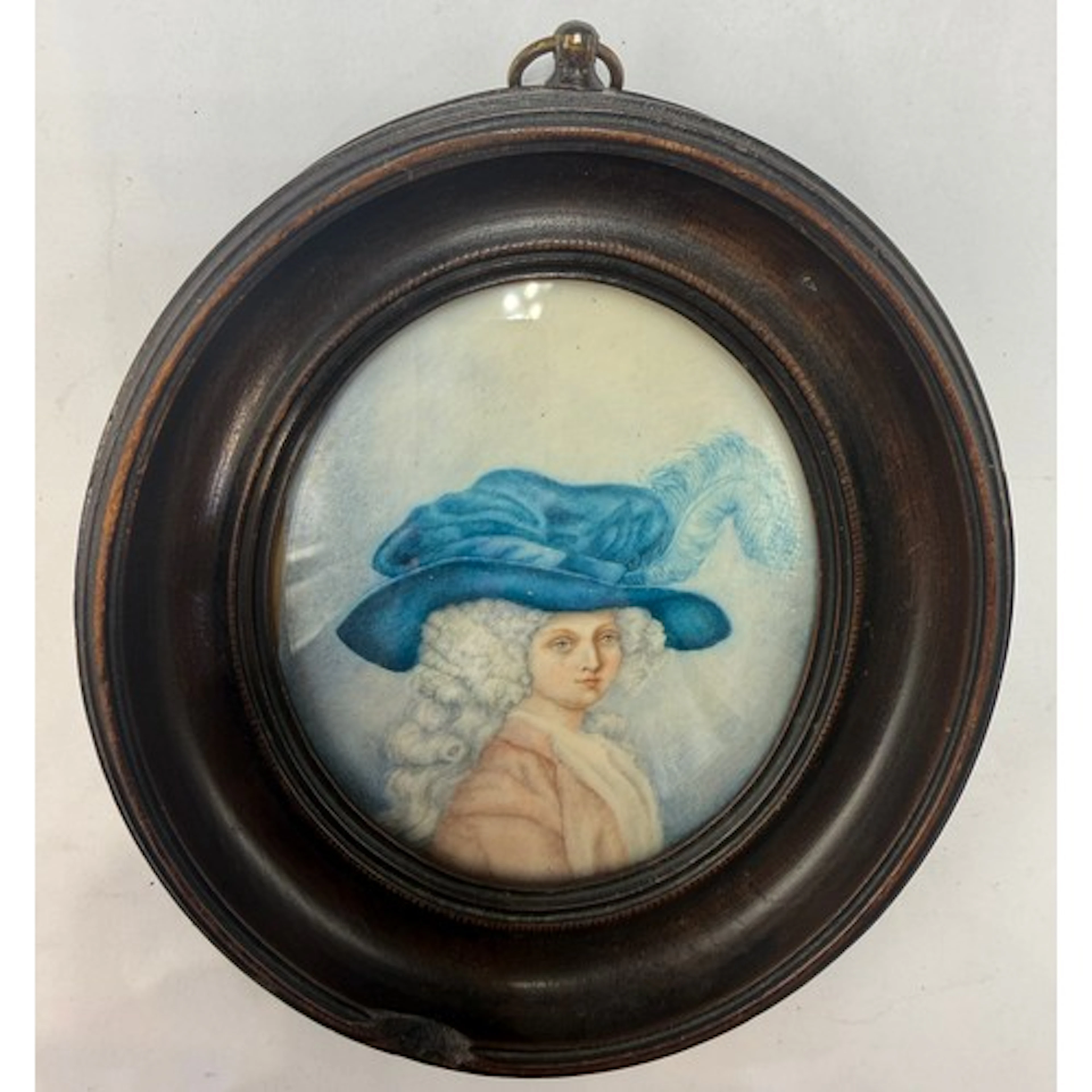 A miniature portrait on ivory depicting Princess Augusta wit...