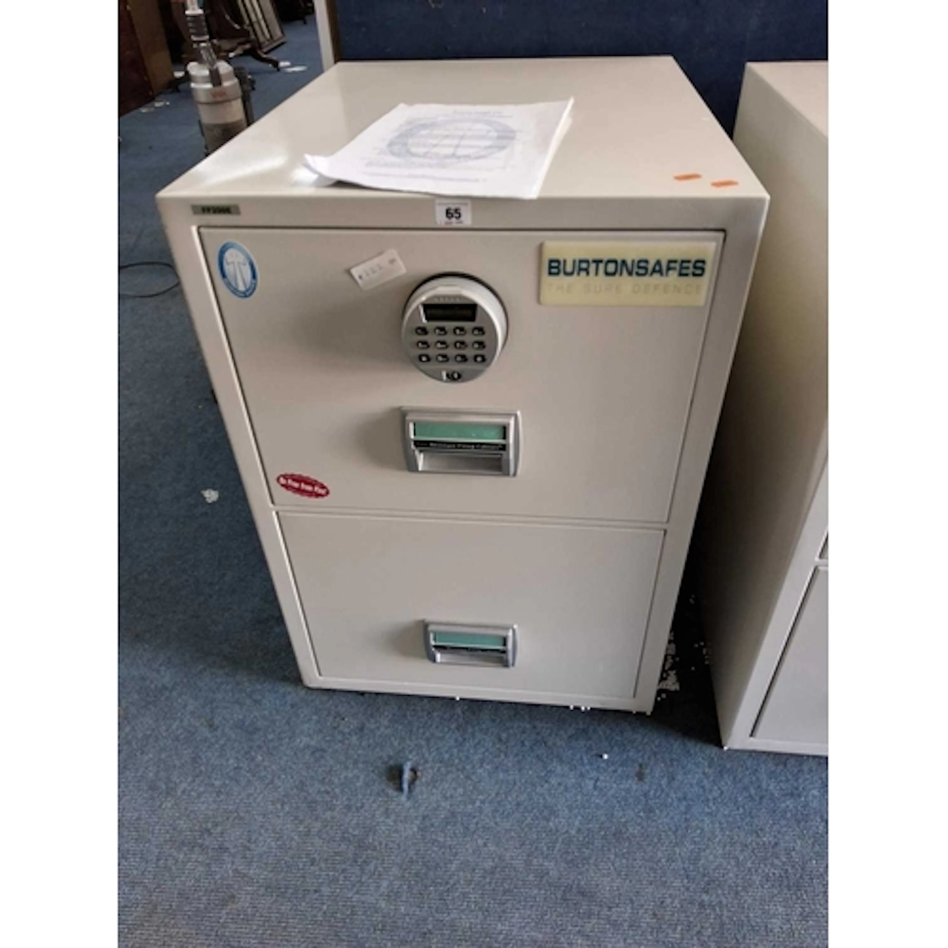 A BURTON SAFES Ltd FF SERIES FIRE RESISTANT FILING CABINET w...