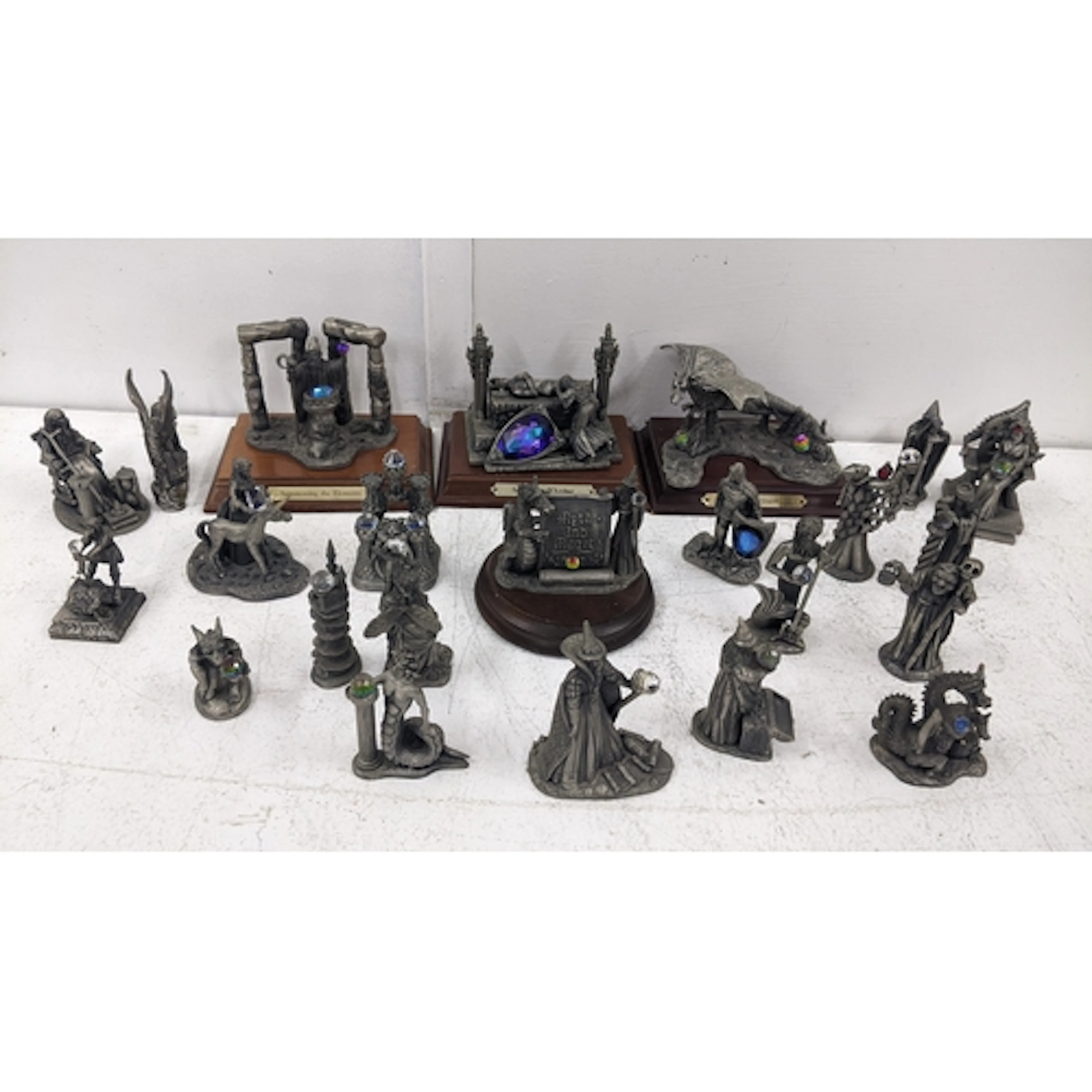 A collection of Myth and Magic pewter figures to include one...
