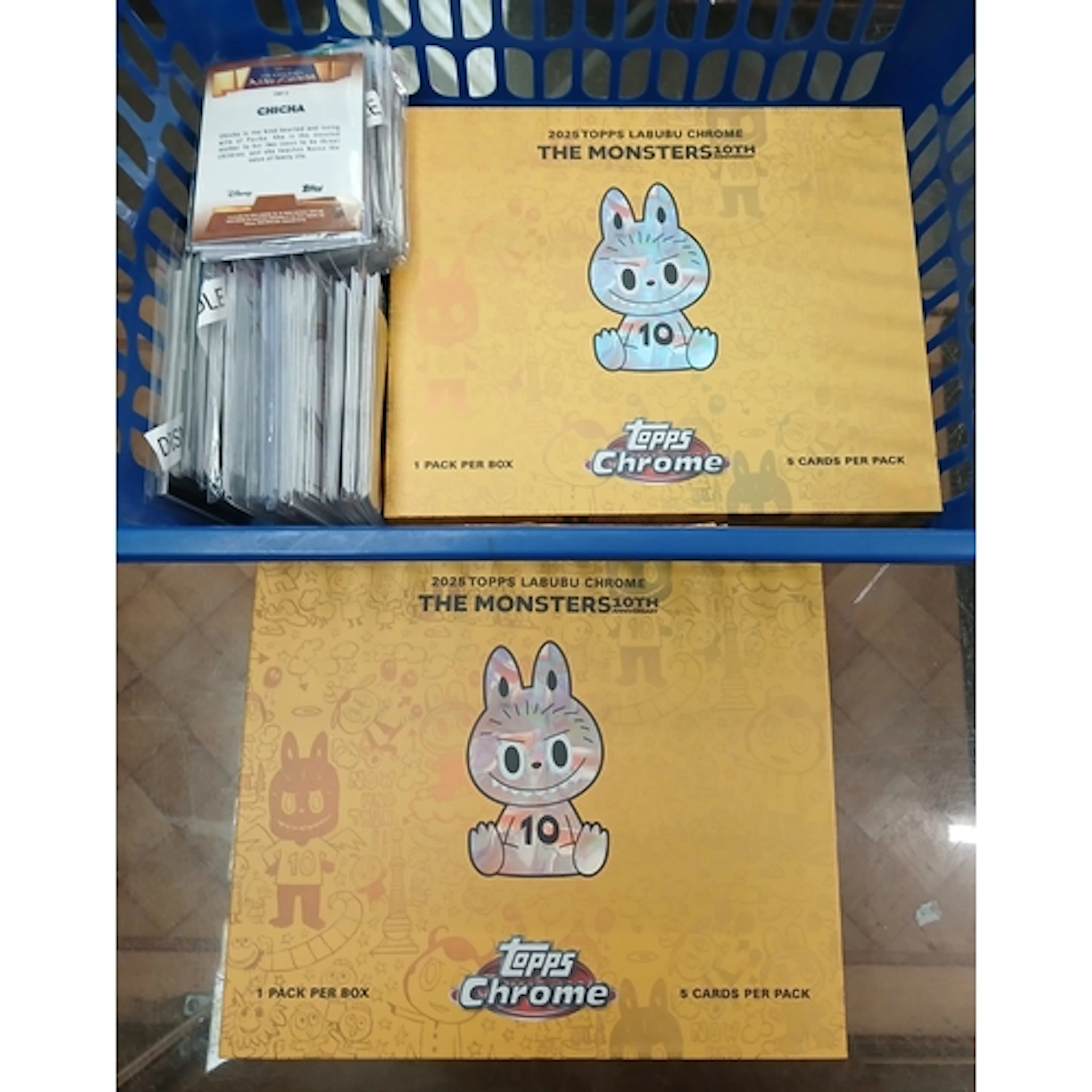 2 x 2025 Topps Labubu Chrome The Monsters 10th anniversary p...
