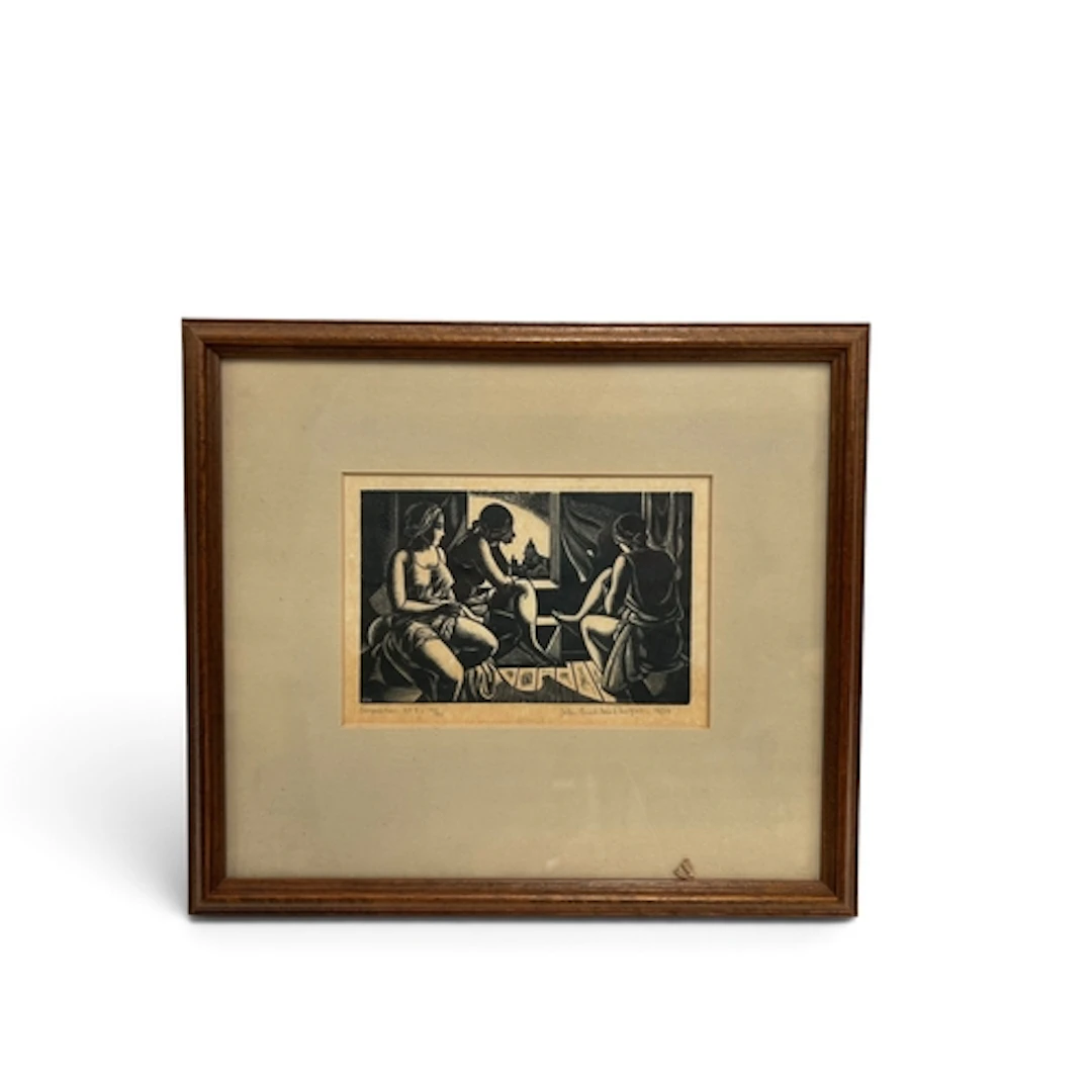 JOHN BUCKLAND WRIGHT: "COMPOSITION - NO. 3", 1934 Engraving ...