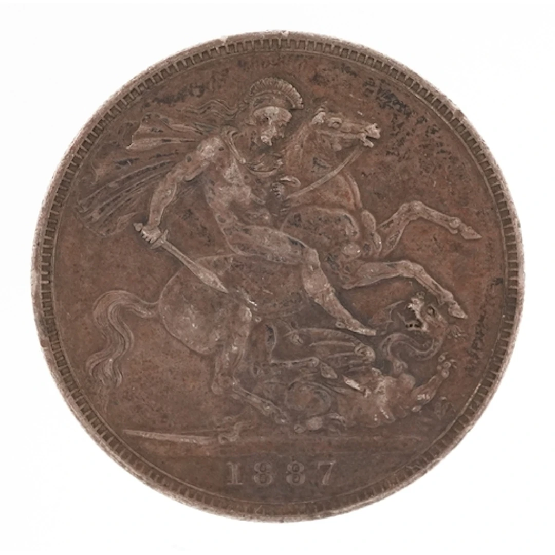 Queen Victoria 1887 Golden Jubilee silver crown.