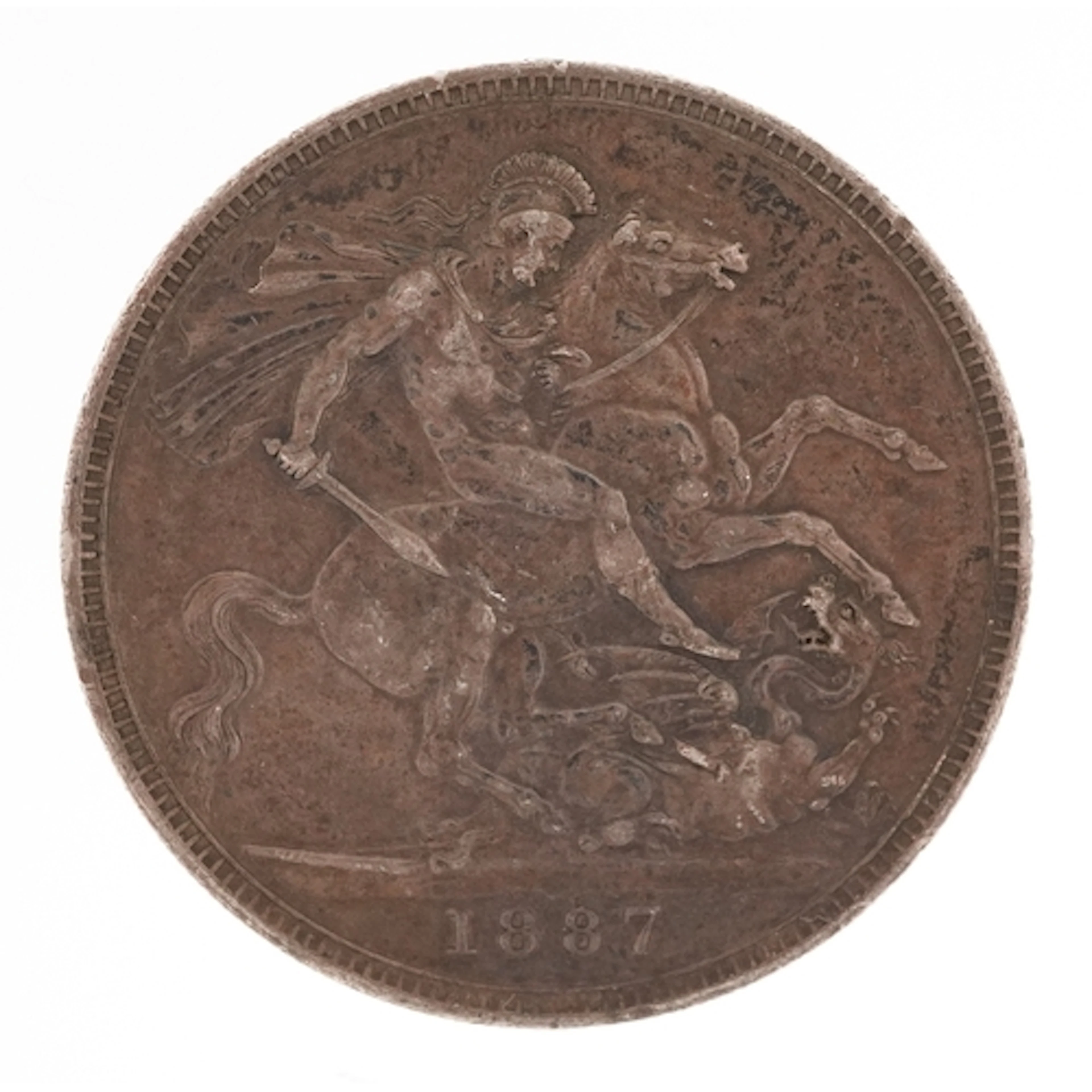 Queen Victoria 1887 Golden Jubilee silver crown.