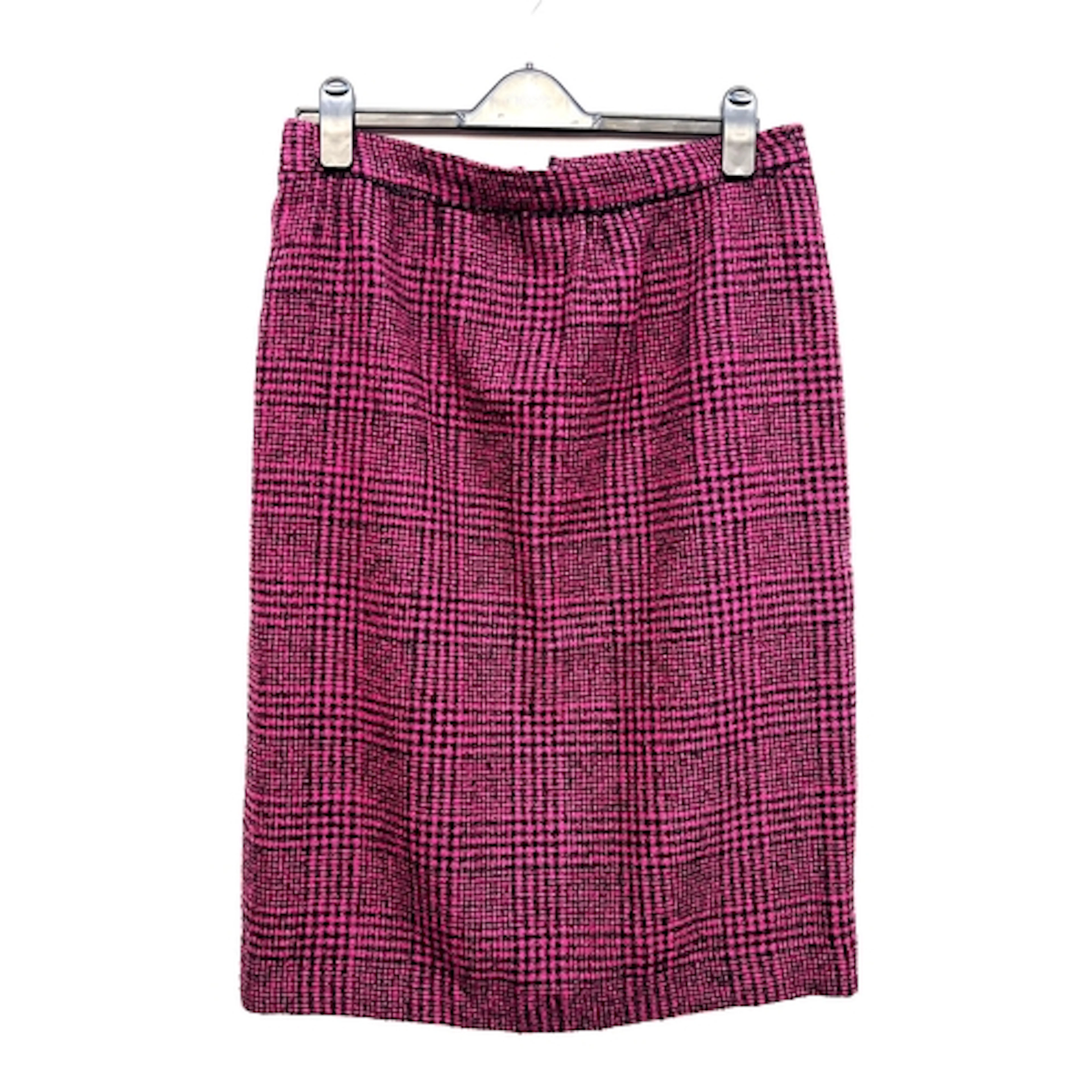 A Balenciaga Paris pink and black wool skirt, approx size 12...