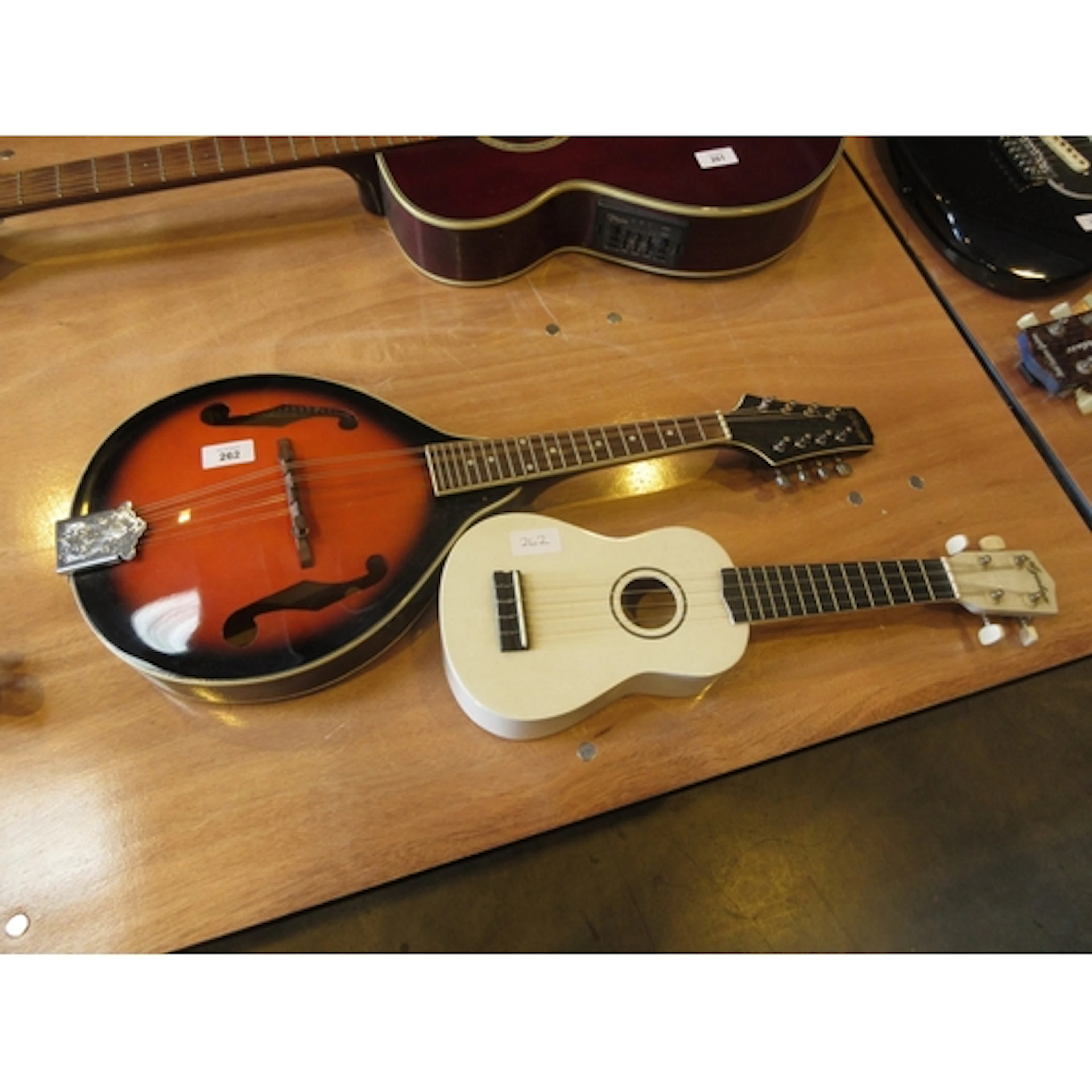 Stagg Mandolin M20 and an Azalea Ukelele
