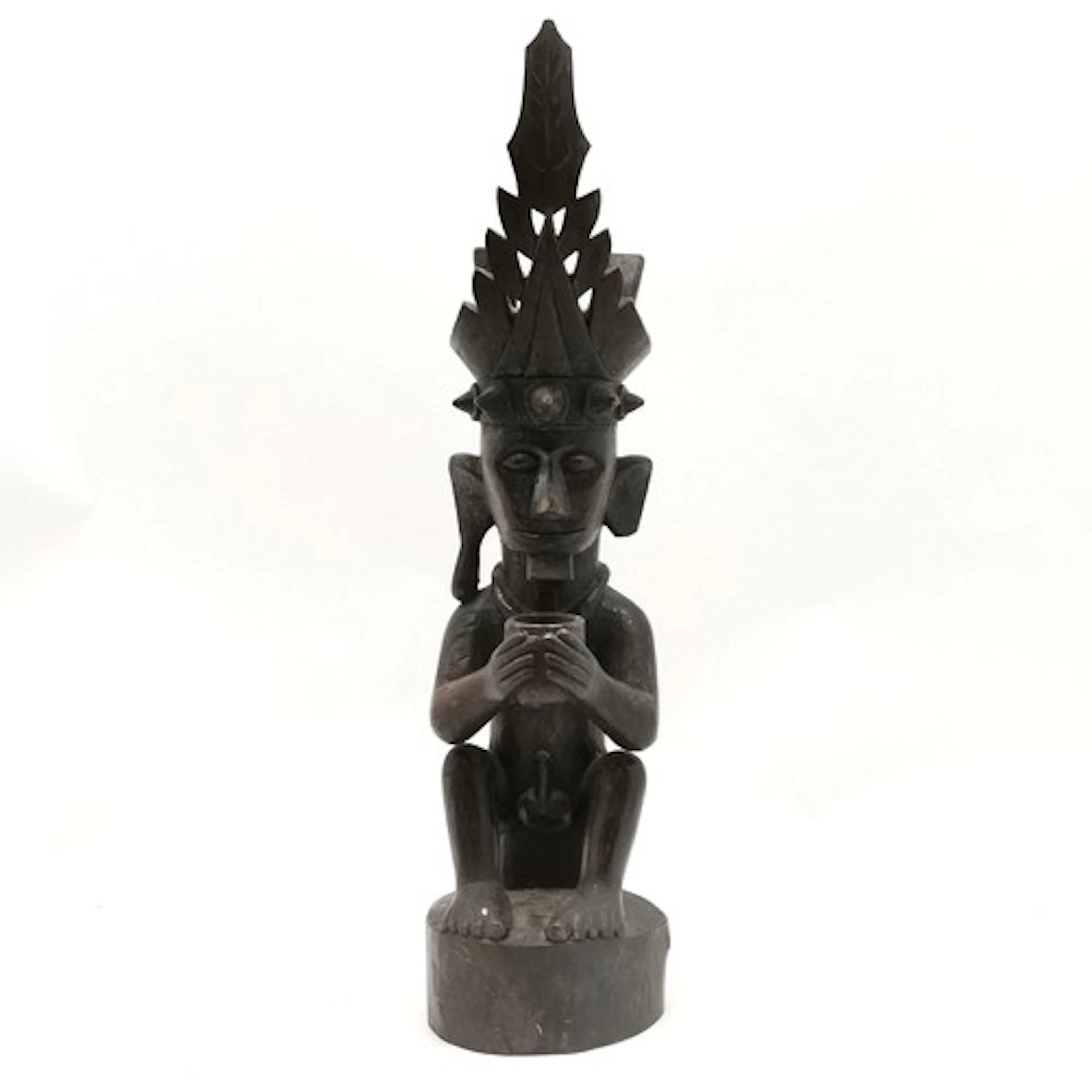 Indonesian hand carved ancestral figure - 50cm & has shrinka...