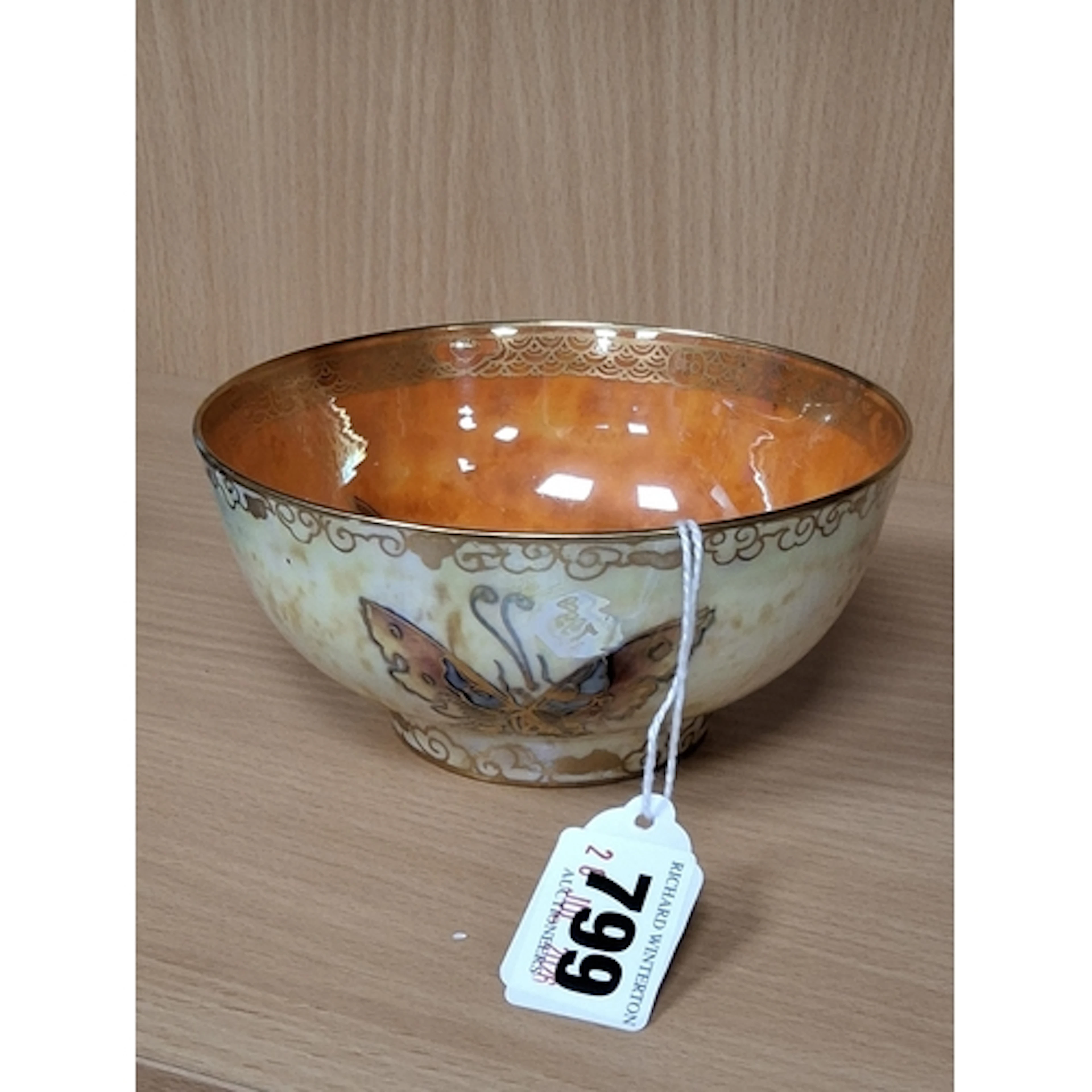 A DAISY MAKEIG-JONES FOR WEDGWOOD BUTTERFLY LUSTRE BOWL, of ...