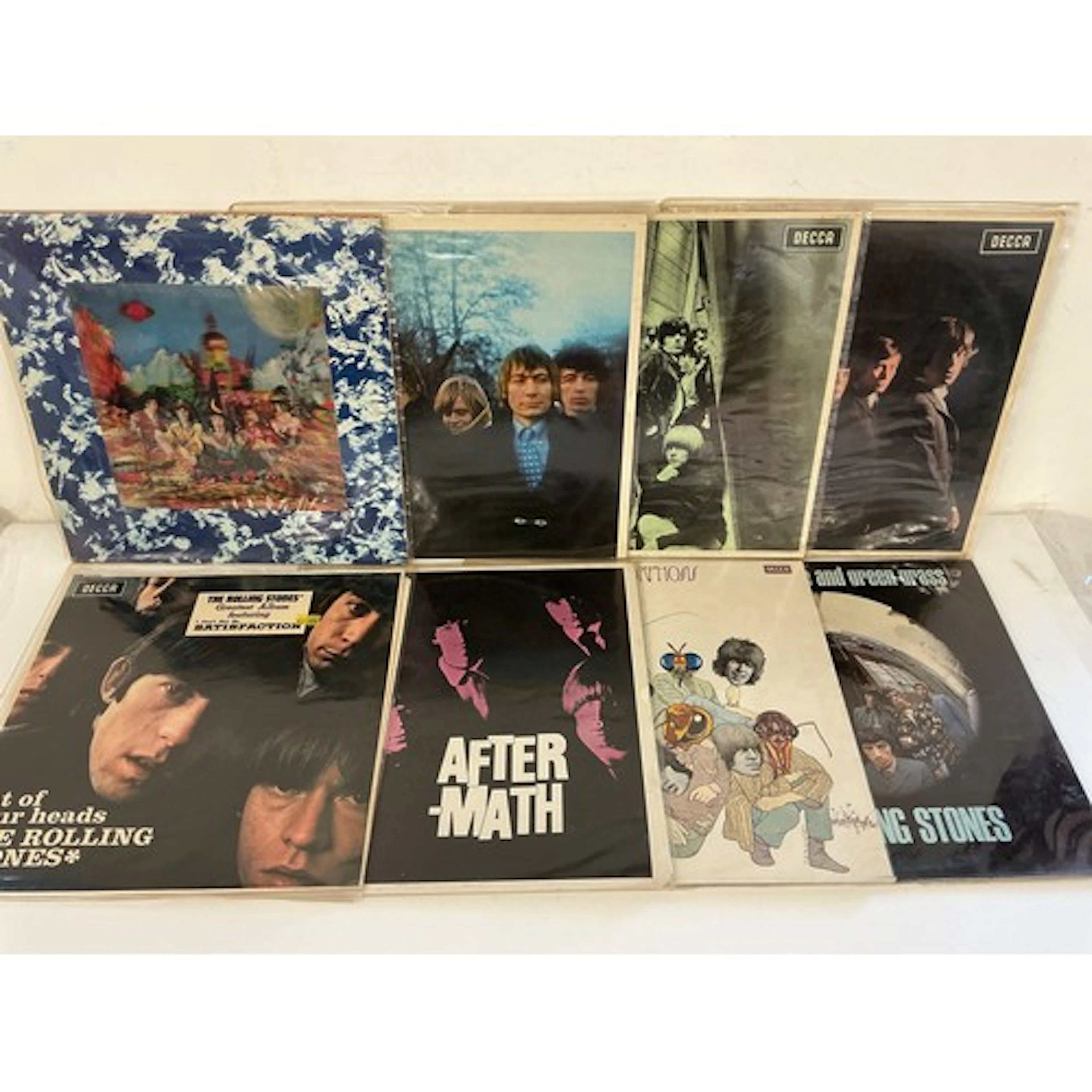 Eight Rolling Stones LPs comprising Their Satanic Majesties ...