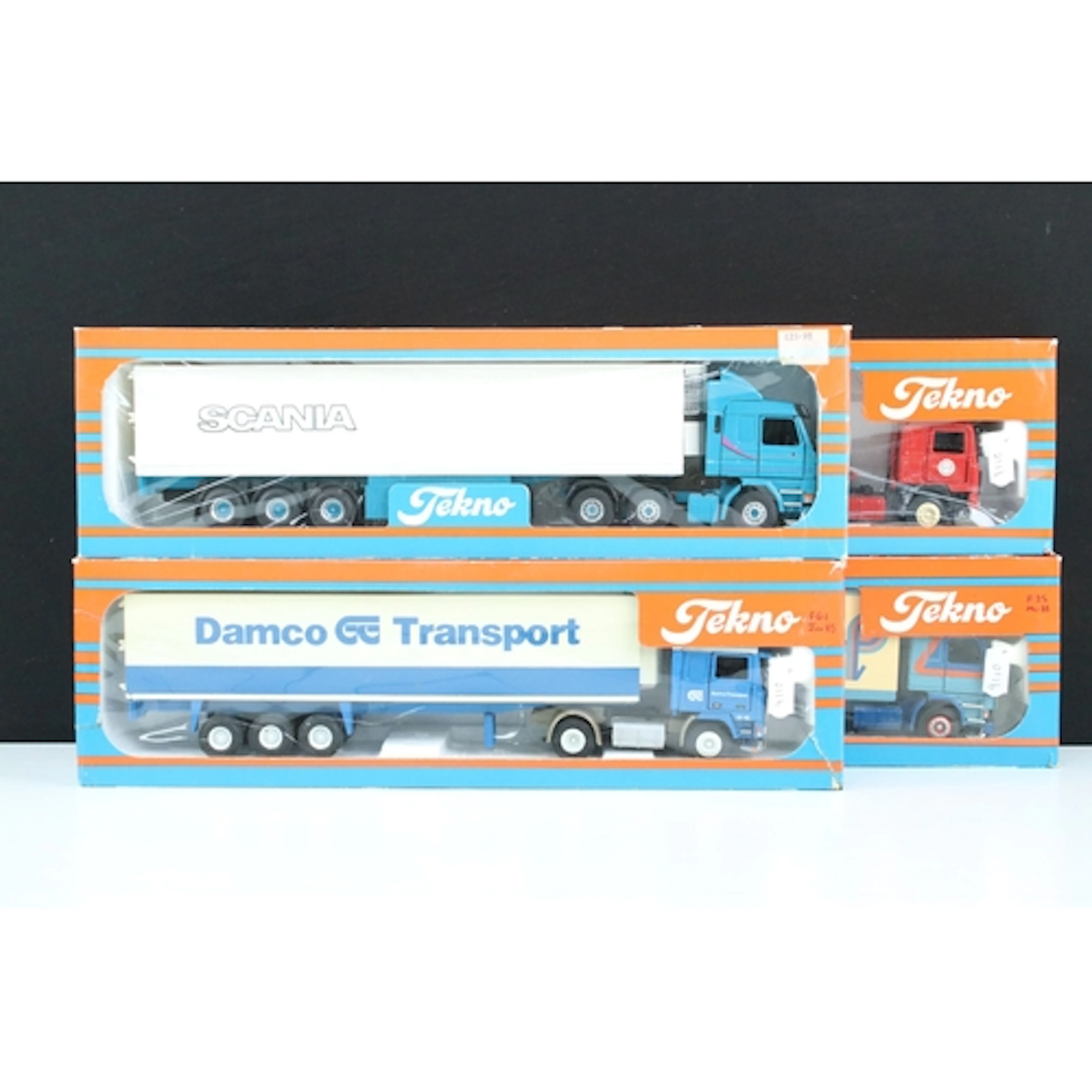 Four boxed Tekno 1/50 diecast haulage models to include Scan...