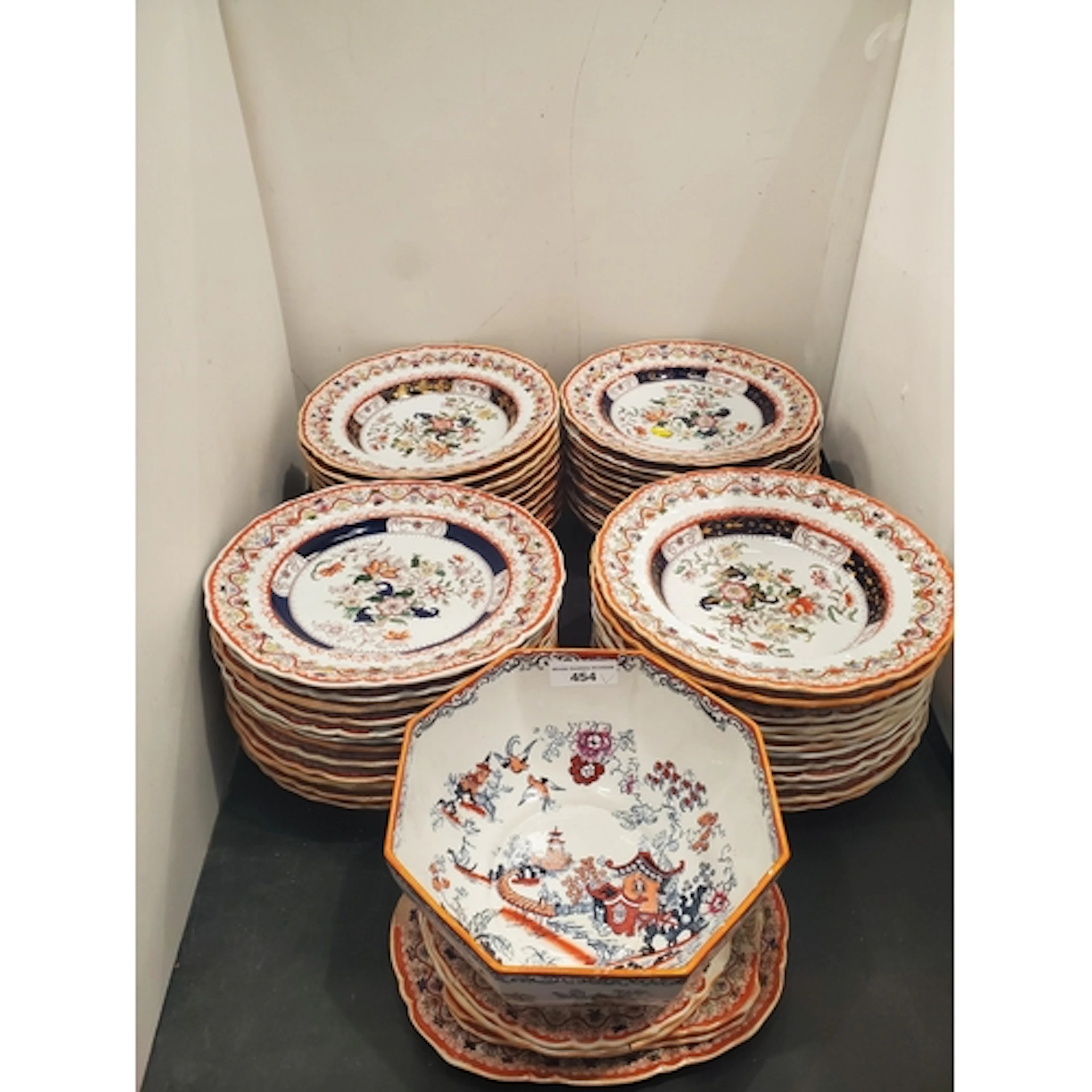A Mason's Ironstone part Dinner Service and octagonal Bowl (...